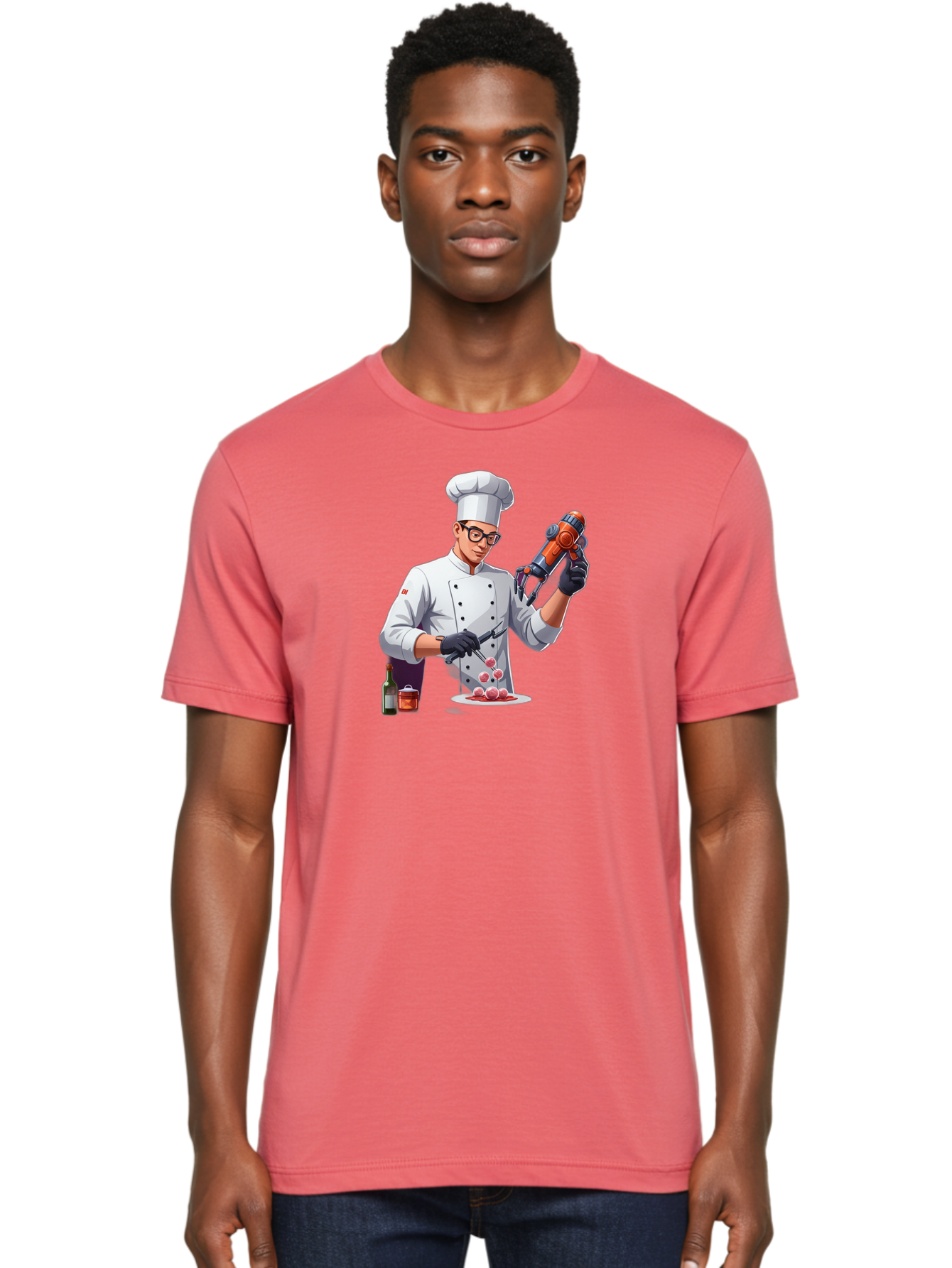 Chef-With-Meatball-Gun Men'S Graphic Tee, 100% Cotton, Comfortable Casual Summer Wear, Machine Washable, Vintage Camera, Old Camera, Antique Camera, Black Camera, Classic Photography, Photography Equipment, Nostalgic Device, Film Camera, Bag278