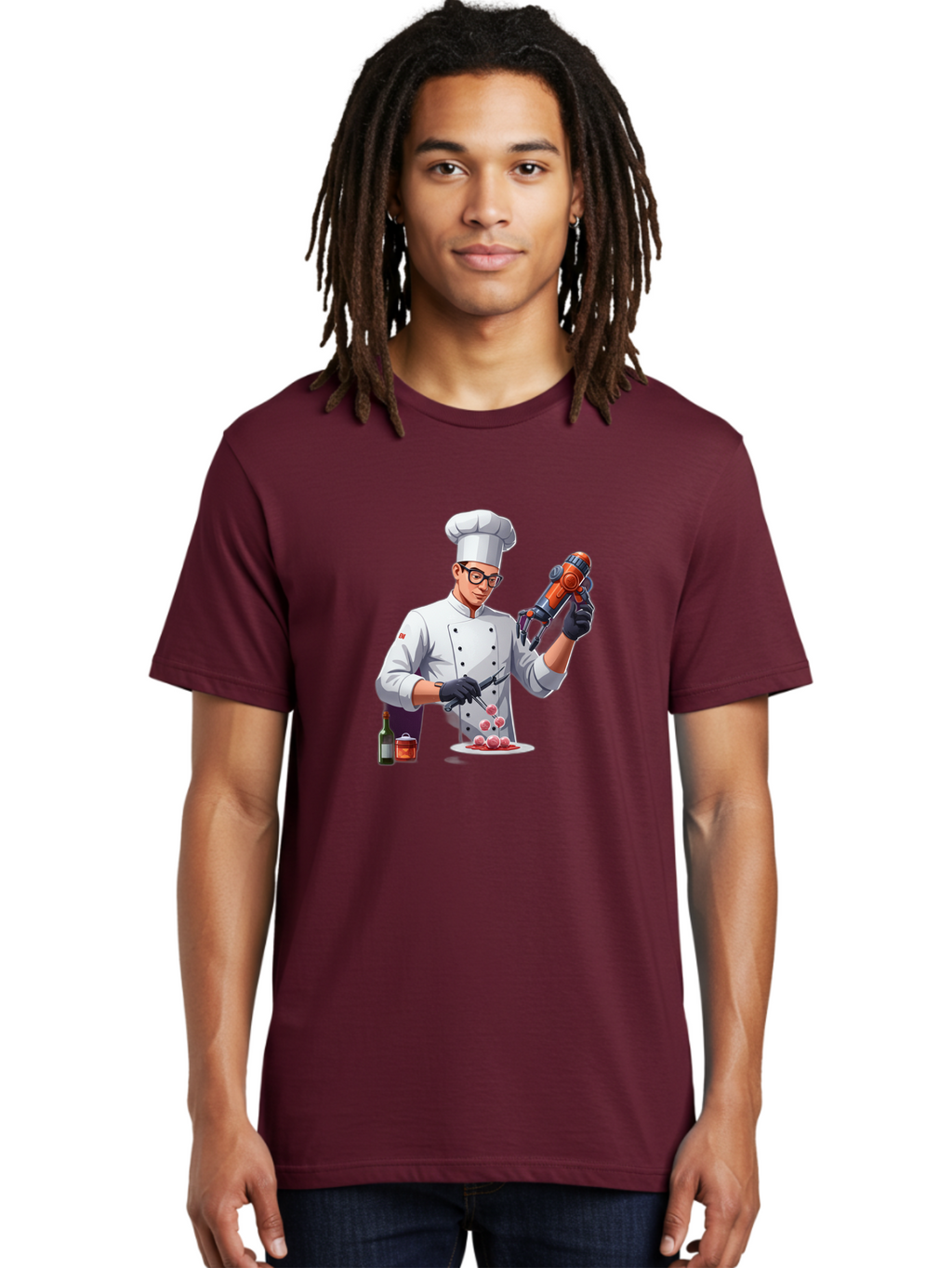 Chef-With-Meatball-Gun Men'S Graphic Tee, 100% Cotton, Comfortable Casual Summer Wear, Machine Washable, Vintage Camera, Old Camera, Antique Camera, Black Camera, Classic Photography, Photography Equipment, Nostalgic Device, Film Camera, Bag278