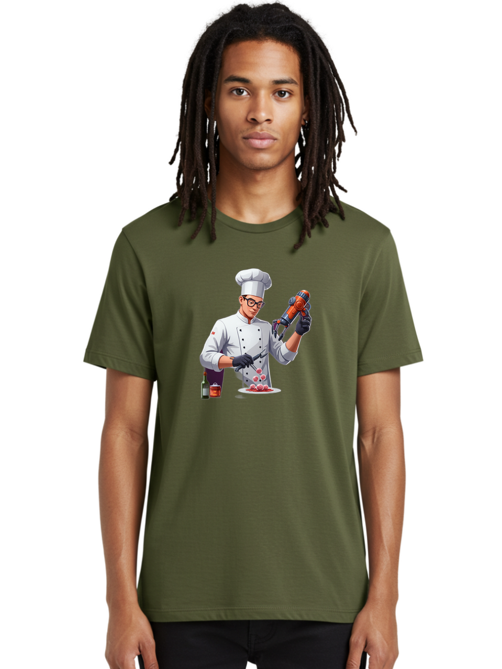 Chef-With-Meatball-Gun Men'S Graphic Tee, 100% Cotton, Comfortable Casual Summer Wear, Machine Washable, Vintage Camera, Old Camera, Antique Camera, Black Camera, Classic Photography, Photography Equipment, Nostalgic Device, Film Camera, Bag278