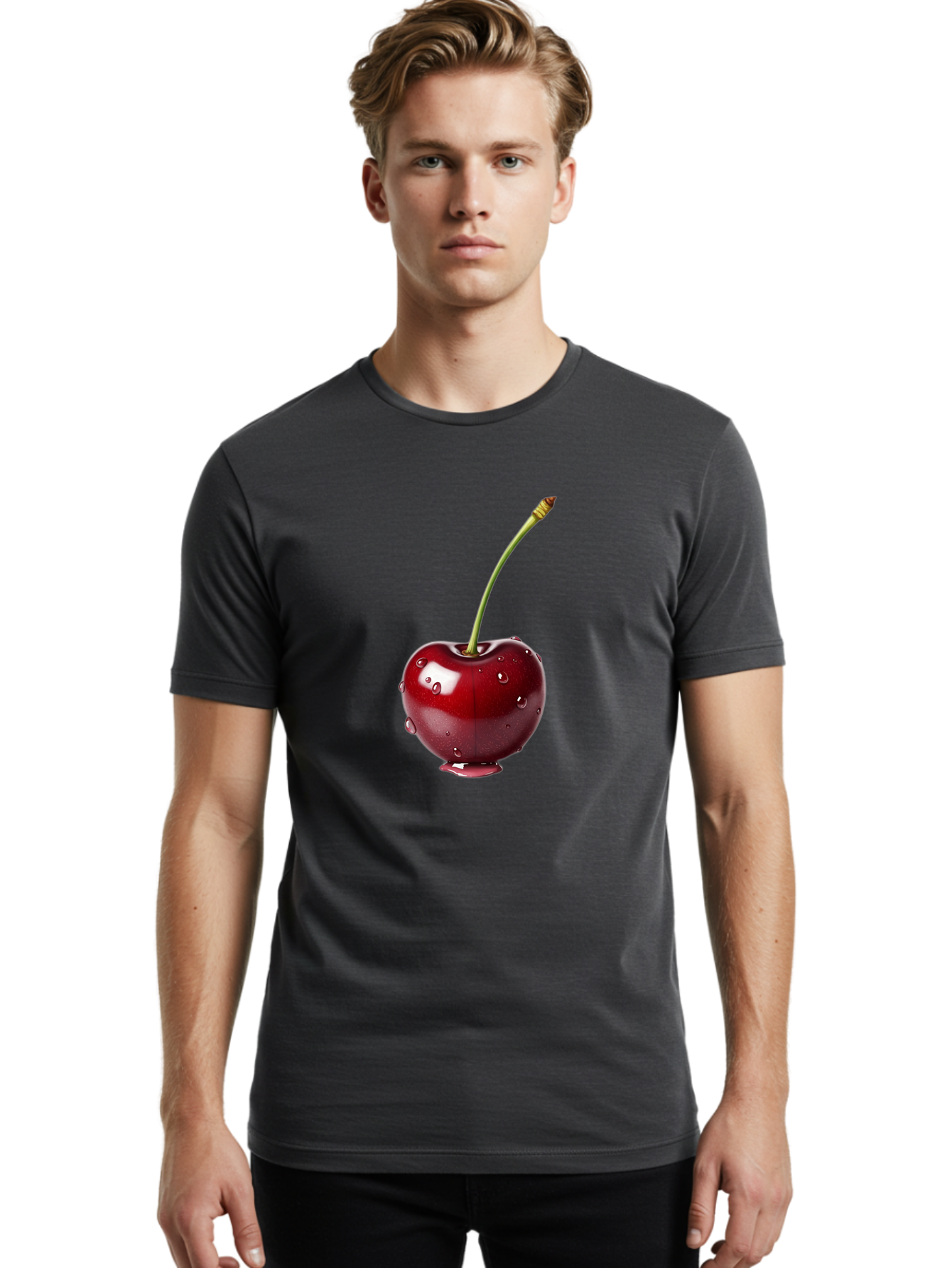Cherry Men'S Graphic Tee, 100% Cotton, Comfortable Casual Summer Wear, Machine Washable, Vintage Camera, Old Camera, Antique Camera, Black Camera, Classic Photography, Photography Equipment, Nostalgic Device, Film Camera, Camera Art Bag279