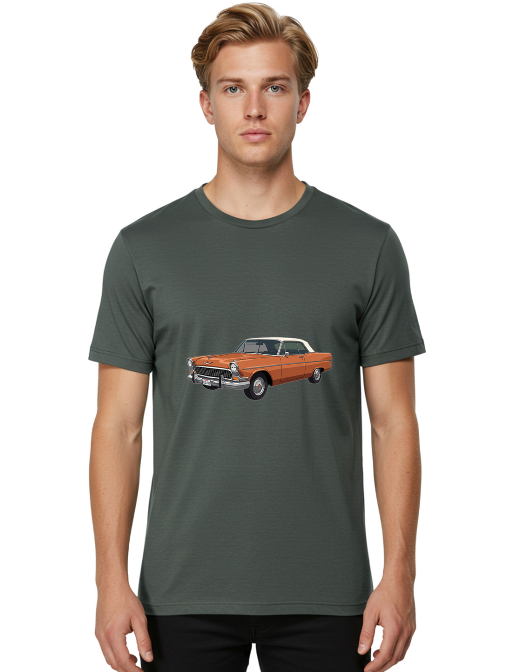 Chevrolet-Bel-Air Men'S Graphic Tee, 100% Cotton, Comfortable Casual Summer Wear, Machine Washable, Vintage Camera, Old Camera, Antique Camera, Black Camera, Classic Photography, Photography Equipment, Nostalgic Device, Film Camera, Camera Art Bag280