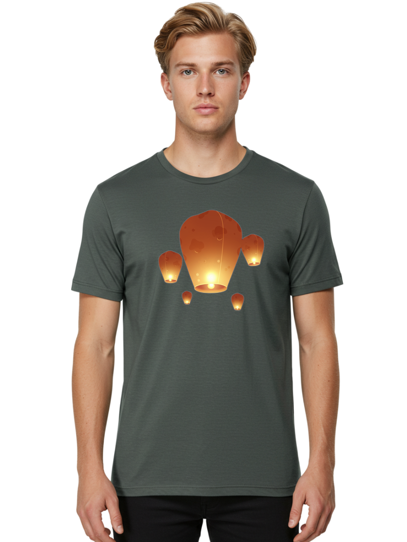 Chinese-Lanterns Men'S Graphic Tee, 100% Cotton, Comfortable Casual Summer Wear, Machine Washable, Vintage Camera, Old Camera, Antique Camera, Black Camera, Classic Photography, Photography Equipment, Nostalgic Device, Film Camera, Camera Art Bag285