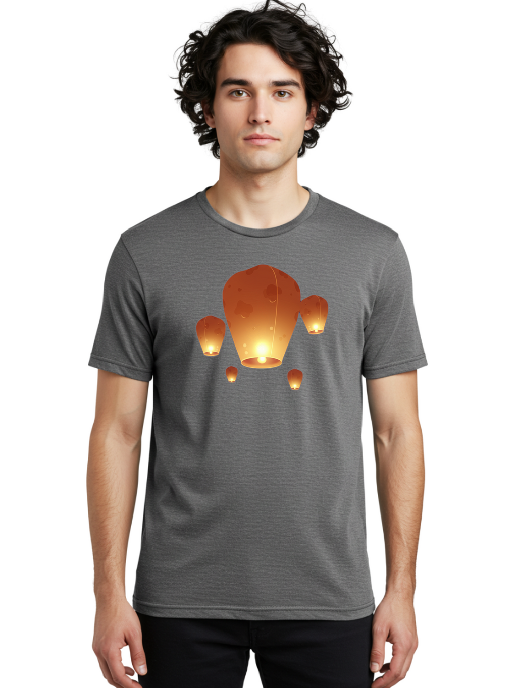 Chinese-Lanterns Men'S Graphic Tee, 100% Cotton, Comfortable Casual Summer Wear, Machine Washable, Vintage Camera, Old Camera, Antique Camera, Black Camera, Classic Photography, Photography Equipment, Nostalgic Device, Film Camera, Camera Art Bag285