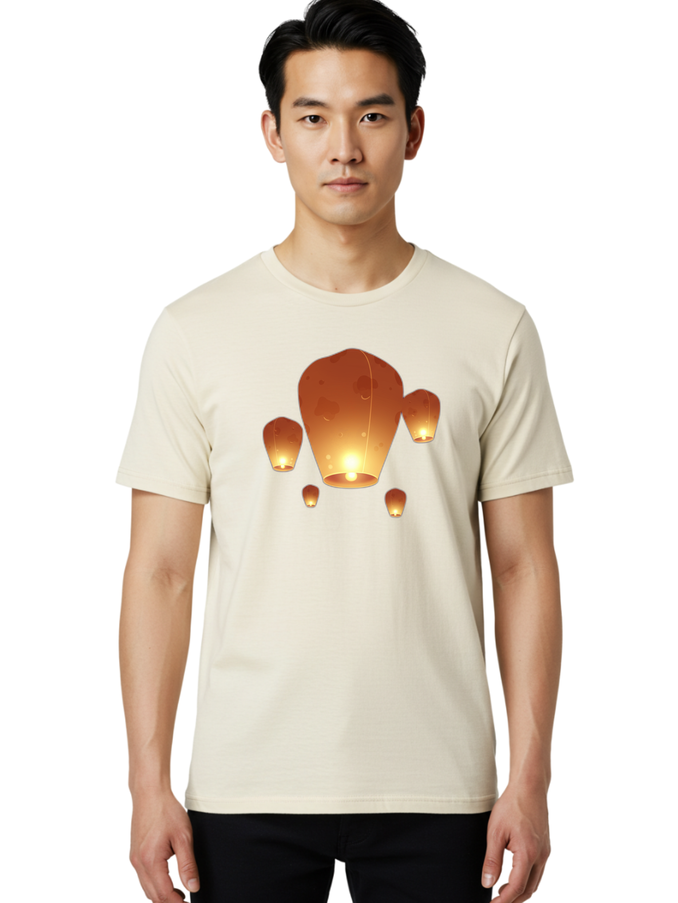 Chinese-Lanterns Men'S Graphic Tee, 100% Cotton, Comfortable Casual Summer Wear, Machine Washable, Vintage Camera, Old Camera, Antique Camera, Black Camera, Classic Photography, Photography Equipment, Nostalgic Device, Film Camera, Camera Art Bag285