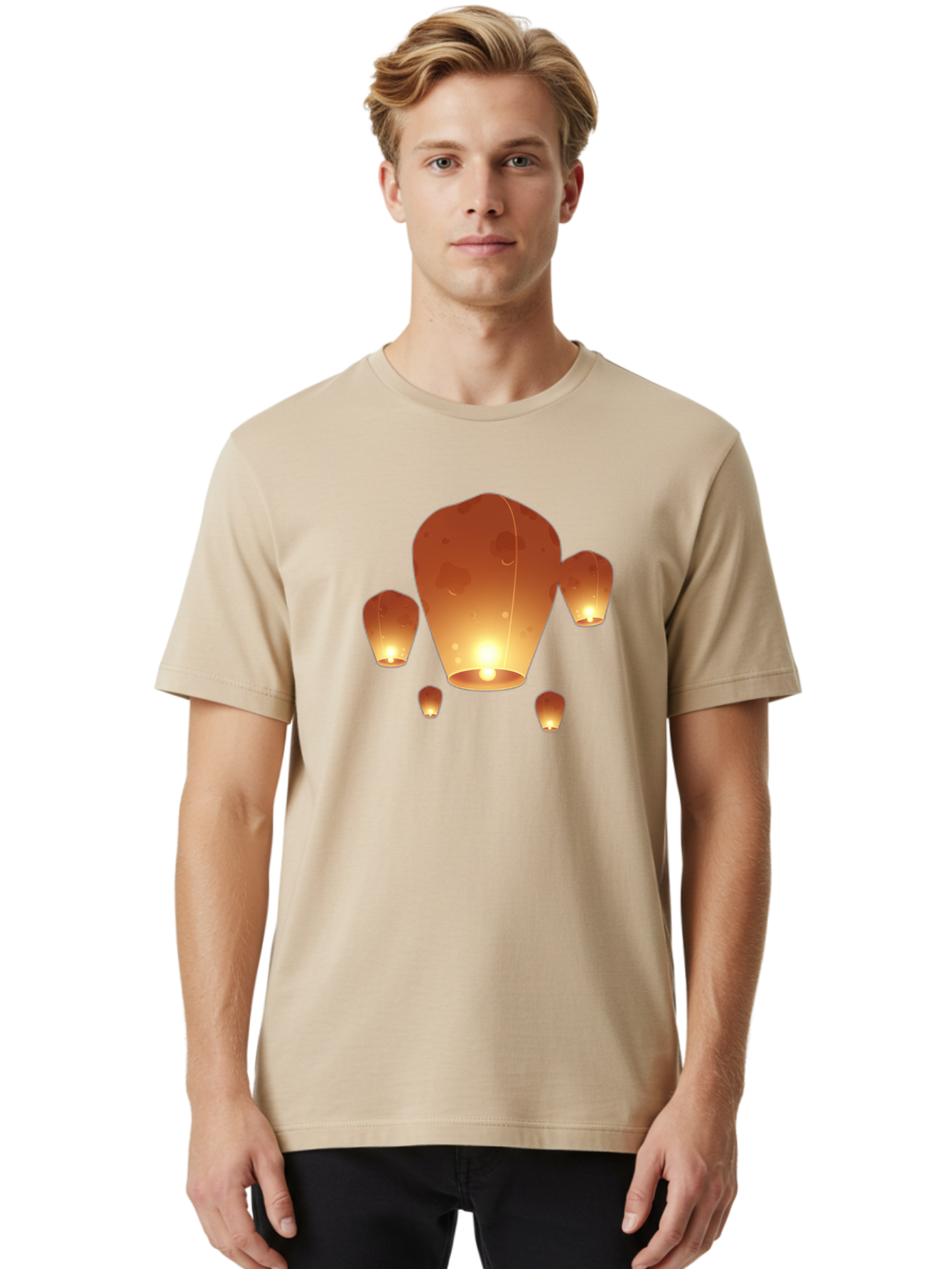Chinese-Lanterns Men'S Graphic Tee, 100% Cotton, Comfortable Casual Summer Wear, Machine Washable, Vintage Camera, Old Camera, Antique Camera, Black Camera, Classic Photography, Photography Equipment, Nostalgic Device, Film Camera, Camera Art Bag285