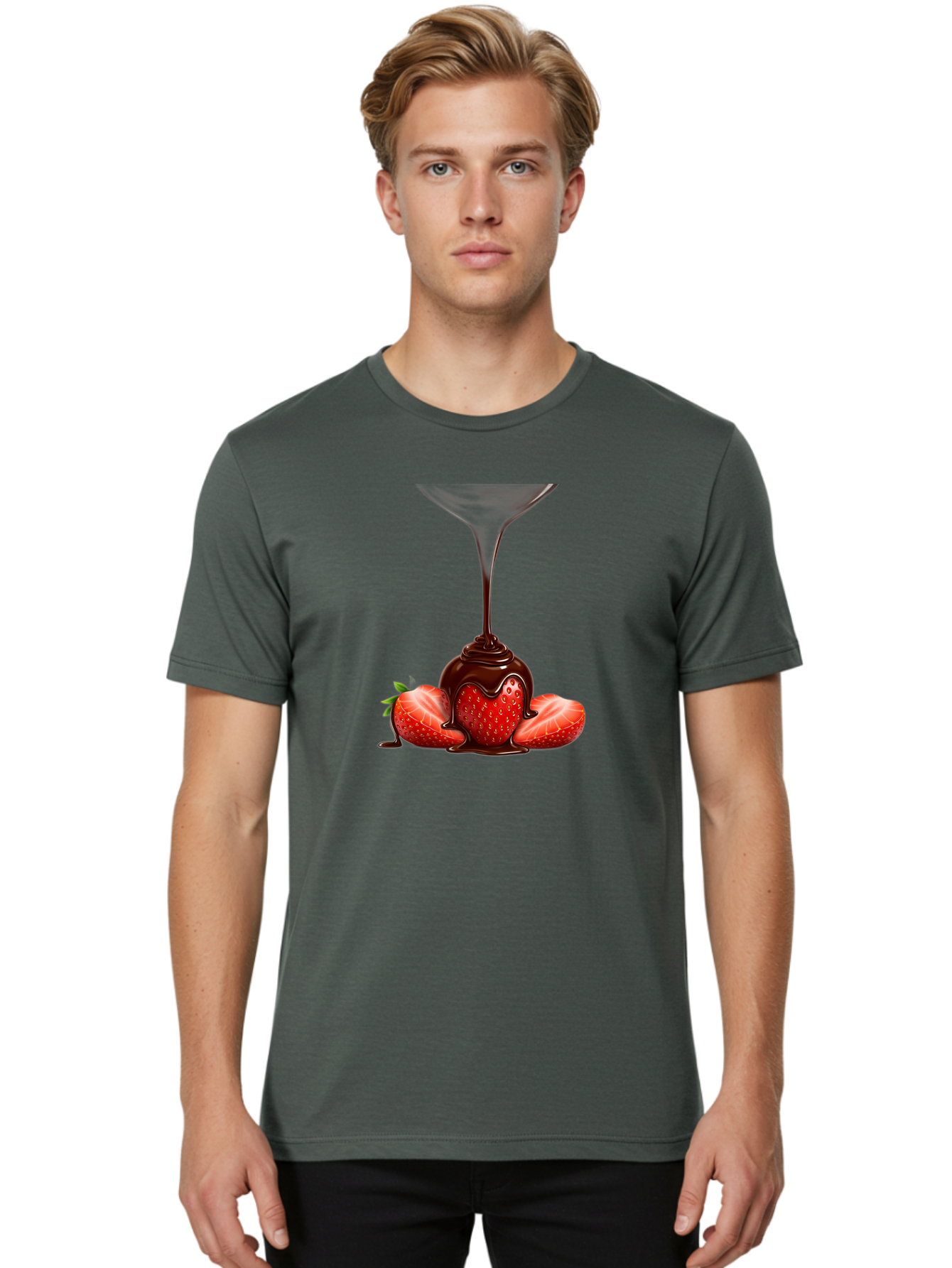Chocolate-Covered-Strawberry Men'S Graphic Tee, 100% Cotton, Comfortable Casual Summer Wear, Machine Washable, Vintage Camera, Old Camera, Antique Camera, Black Camera, Classic Photography, Photography Equipment, Nostalgic Device, Film Camera, Bag288