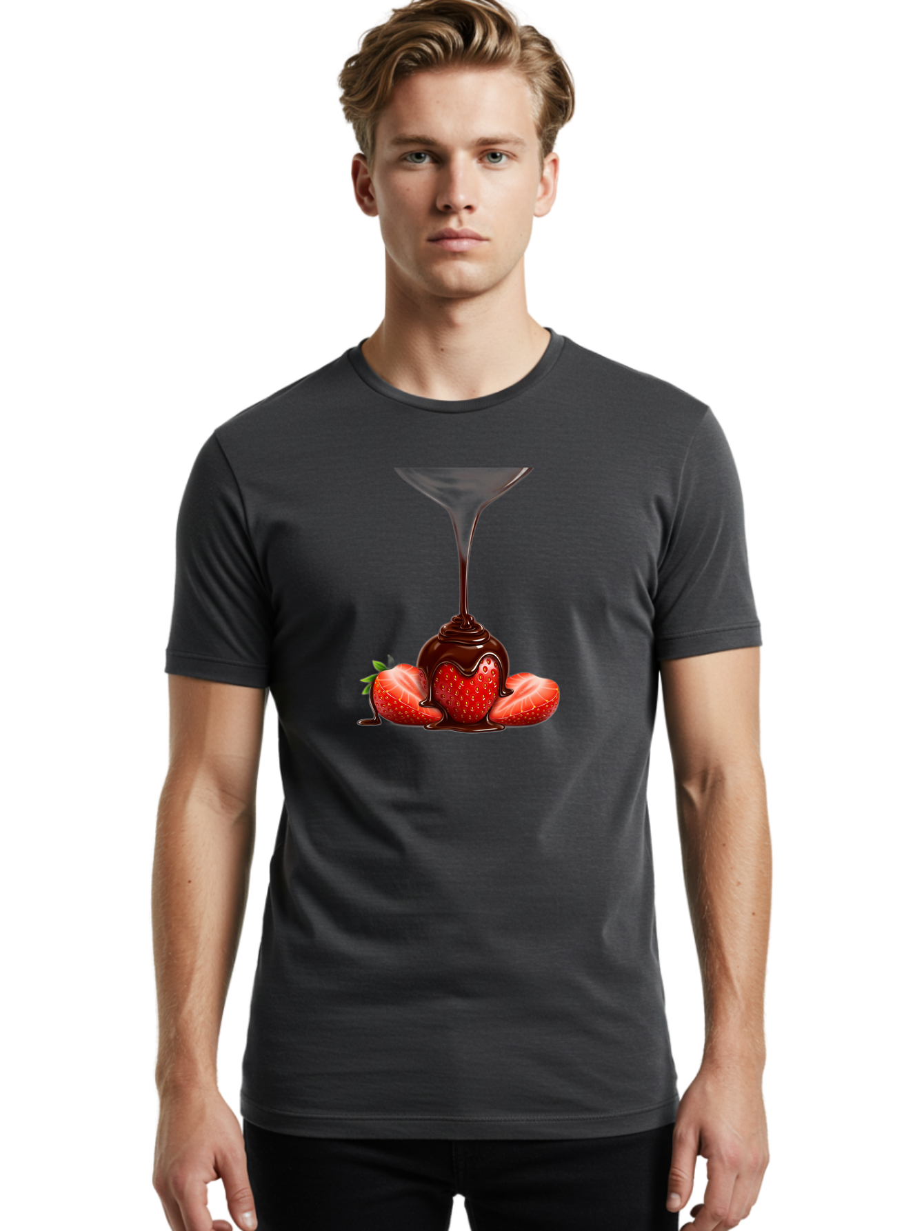 Chocolate-Covered-Strawberry Men'S Graphic Tee, 100% Cotton, Comfortable Casual Summer Wear, Machine Washable, Vintage Camera, Old Camera, Antique Camera, Black Camera, Classic Photography, Photography Equipment, Nostalgic Device, Film Camera, Bag288