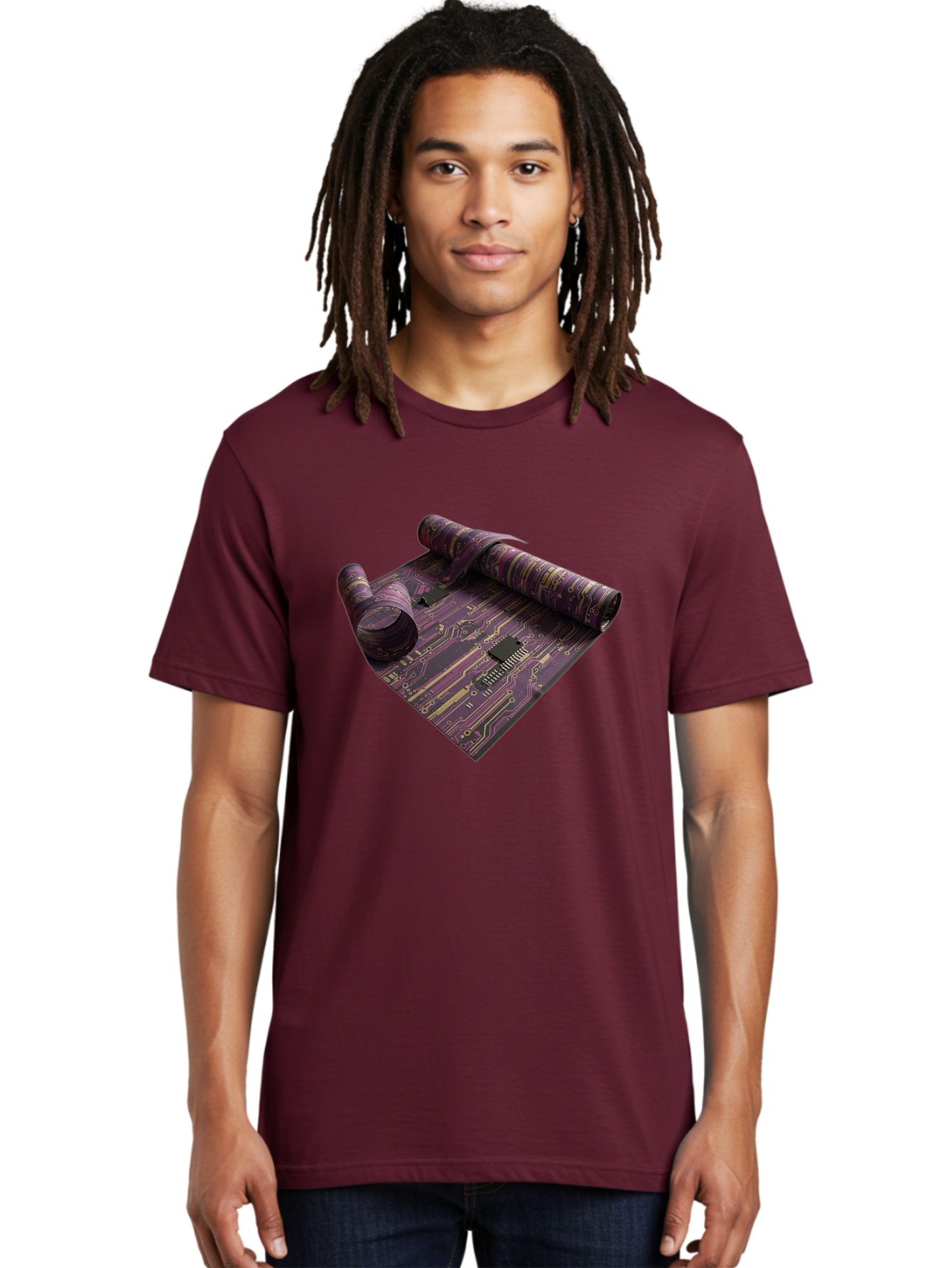 Circuit-Board-Rug Men'S Graphic Tee, 100% Cotton, Comfortable Casual Summer Wear, Machine Washable, Vintage Camera, Old Camera, Antique Camera, Black Camera, Classic Photography, Photography Equipment, Nostalgic Device, Film Camera, Camera Art Bag293