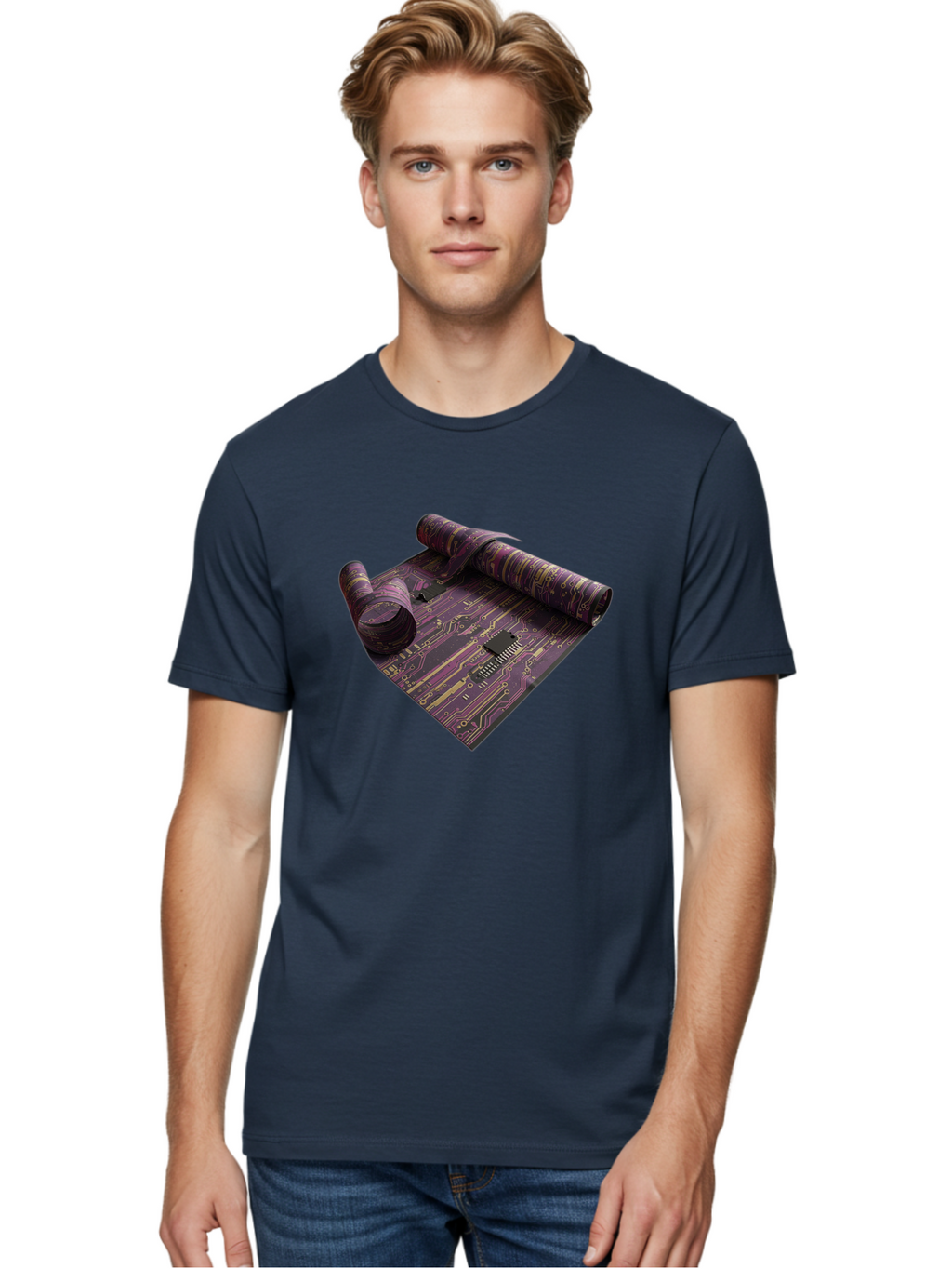 Circuit-Board-Rug Men'S Graphic Tee, 100% Cotton, Comfortable Casual Summer Wear, Machine Washable, Vintage Camera, Old Camera, Antique Camera, Black Camera, Classic Photography, Photography Equipment, Nostalgic Device, Film Camera, Camera Art Bag293