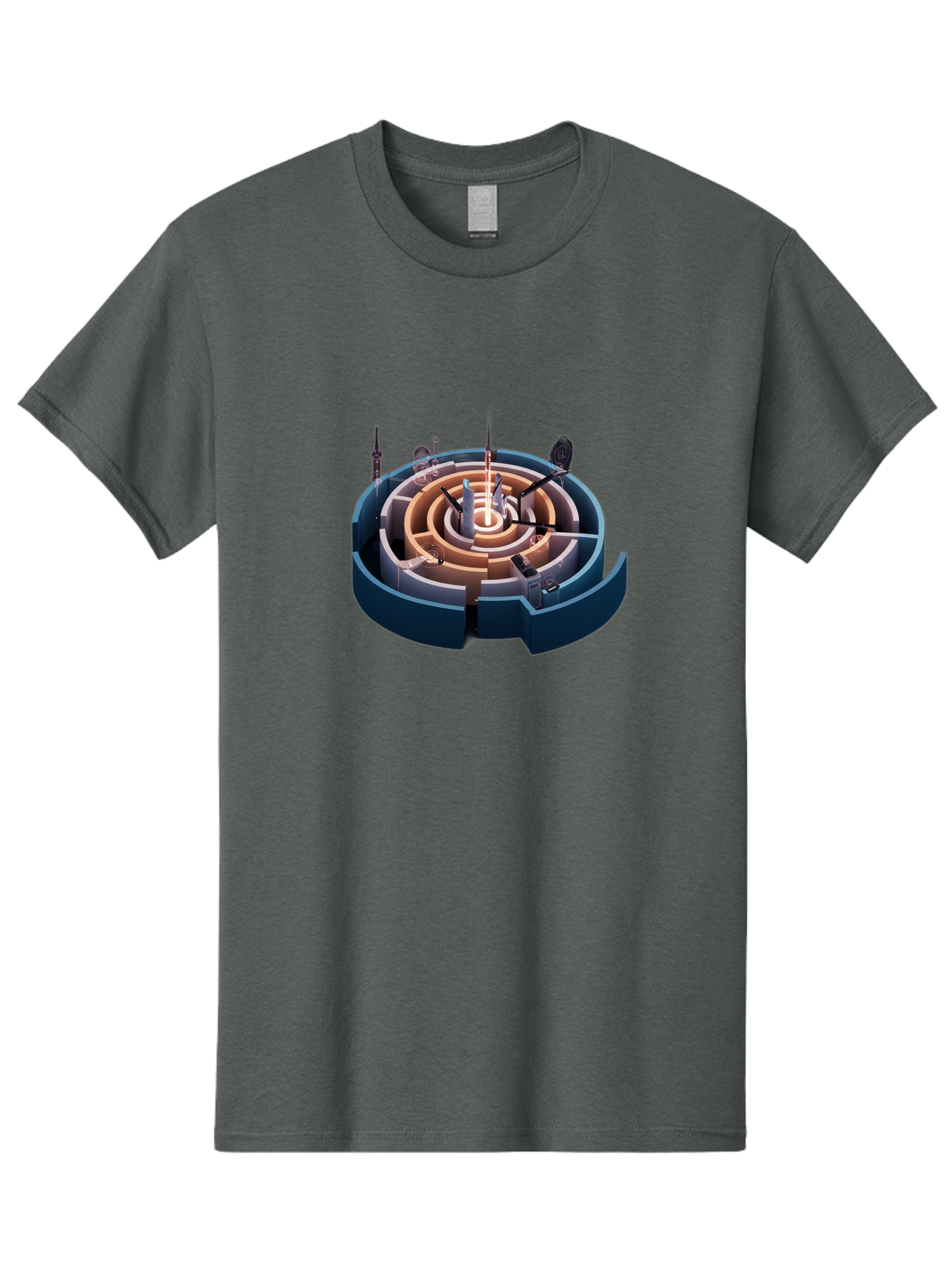 Circular-Labyrinth Men'S Graphic Tee, 100% Cotton, Comfortable Casual Summer Wear, Machine Washable, Vintage Camera, Old Camera, Antique Camera, Black Camera, Classic Photography, Photography Equipment, Nostalgic Device, Film Camera, Bag294
