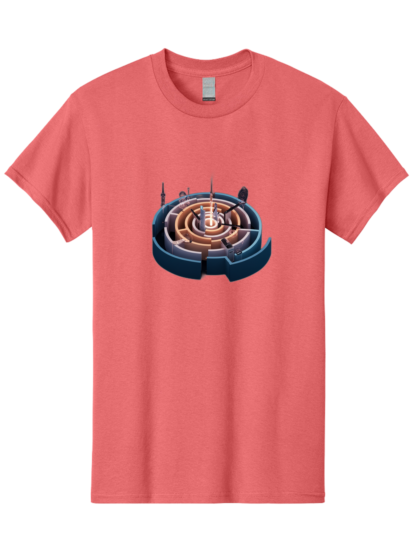 Circular-Labyrinth Men'S Graphic Tee, 100% Cotton, Comfortable Casual Summer Wear, Machine Washable, Vintage Camera, Old Camera, Antique Camera, Black Camera, Classic Photography, Photography Equipment, Nostalgic Device, Film Camera, Bag294