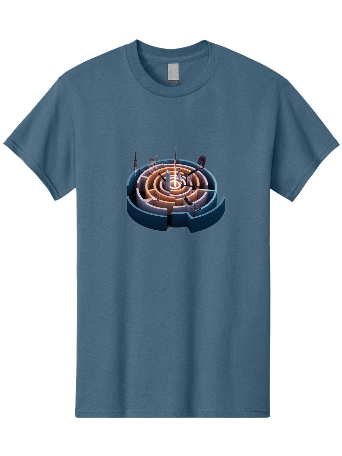 Circular-Labyrinth Men'S Graphic Tee, 100% Cotton, Comfortable Casual Summer Wear, Machine Washable, Vintage Camera, Old Camera, Antique Camera, Black Camera, Classic Photography, Photography Equipment, Nostalgic Device, Film Camera, Bag294