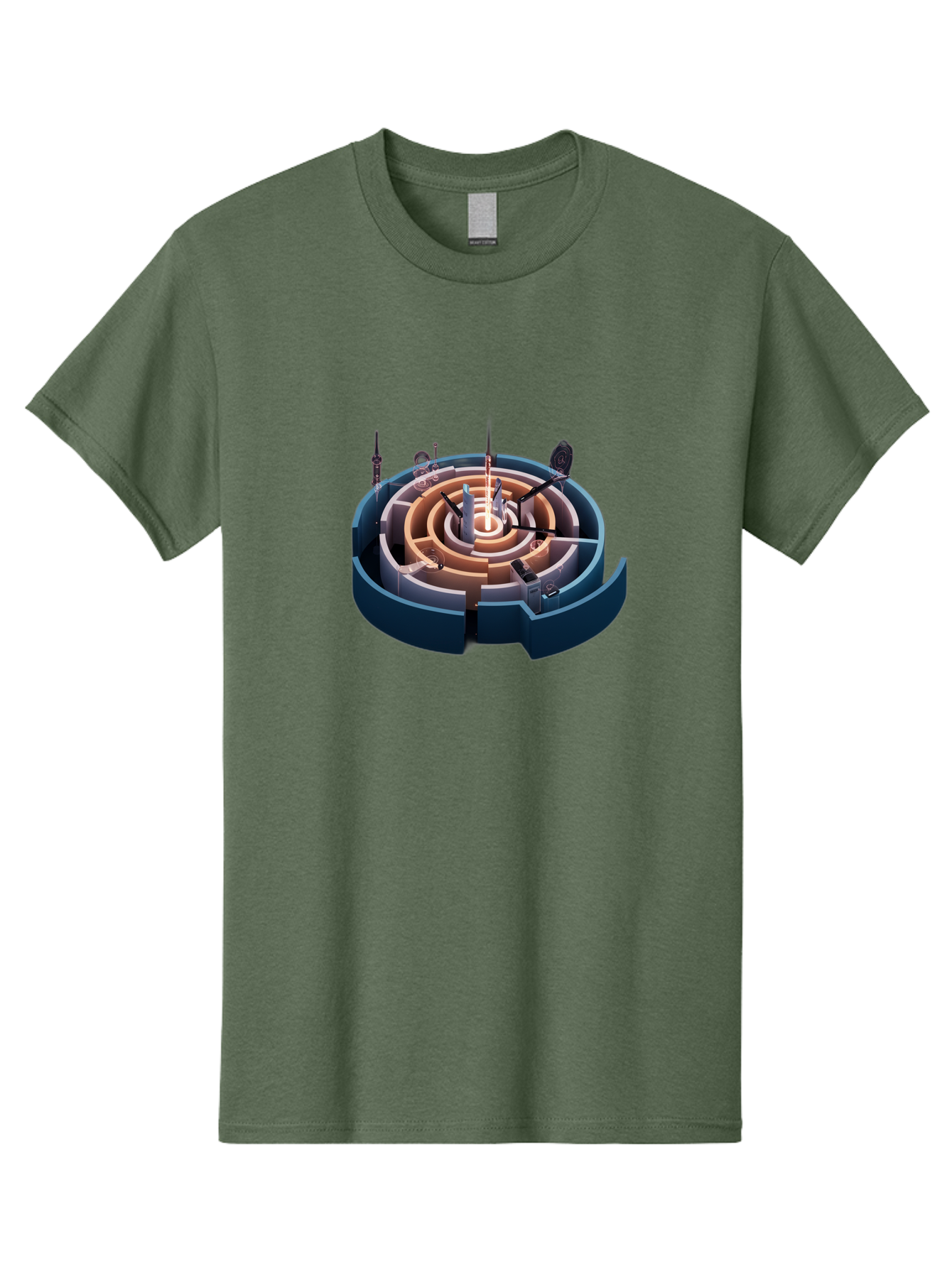 Circular-Labyrinth Men'S Graphic Tee, 100% Cotton, Comfortable Casual Summer Wear, Machine Washable, Vintage Camera, Old Camera, Antique Camera, Black Camera, Classic Photography, Photography Equipment, Nostalgic Device, Film Camera, Bag294
