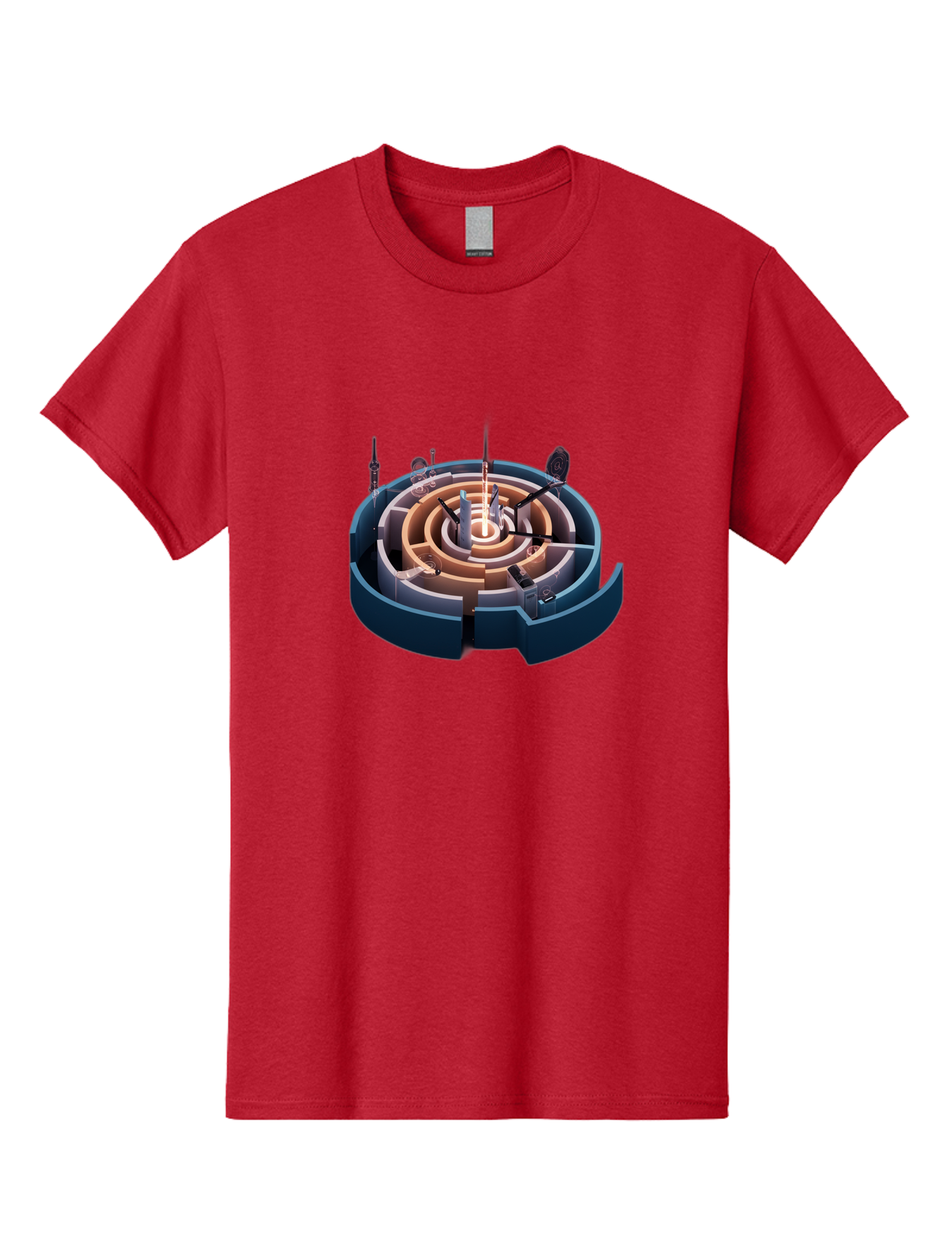 Circular-Labyrinth Men'S Graphic Tee, 100% Cotton, Comfortable Casual Summer Wear, Machine Washable, Vintage Camera, Old Camera, Antique Camera, Black Camera, Classic Photography, Photography Equipment, Nostalgic Device, Film Camera, Bag294
