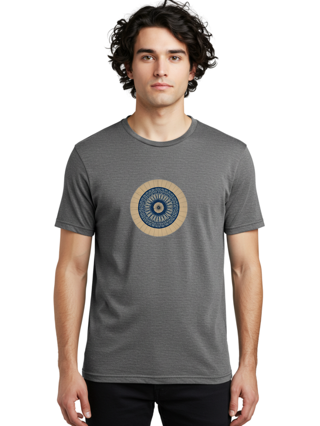 Circular-Pattern Men'S Graphic Tee, 100% Cotton, Comfortable Casual Summer Wear, Machine Washable, Vintage Camera, Old Camera, Antique Camera, Black Camera, Classic Photography, Photography Equipment, Nostalgic Device, Film Camera, Camera Art Bag295