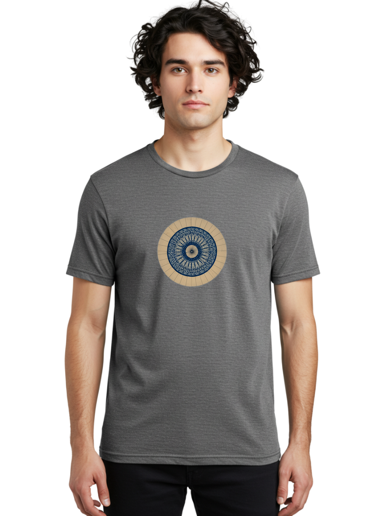 Circular-Pattern Men'S Graphic Tee, 100% Cotton, Comfortable Casual Summer Wear, Machine Washable, Vintage Camera, Old Camera, Antique Camera, Black Camera, Classic Photography, Photography Equipment, Nostalgic Device, Film Camera, Camera Art Bag295