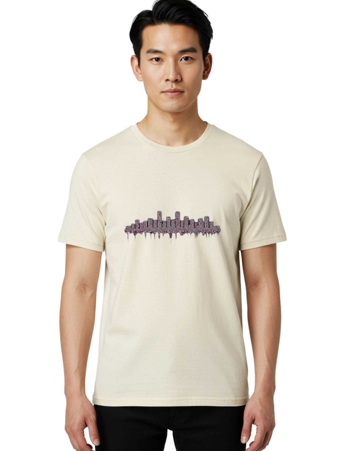 City-Skyline-1 Men'S Graphic Tee, 100% Cotton, Comfortable Casual Summer Wear, Machine Washable, Vintage Camera, Old Camera, Antique Camera, Black Camera, Classic Photography, Photography Equipment, Nostalgic Device, Film Camera, Camera Art Bag296