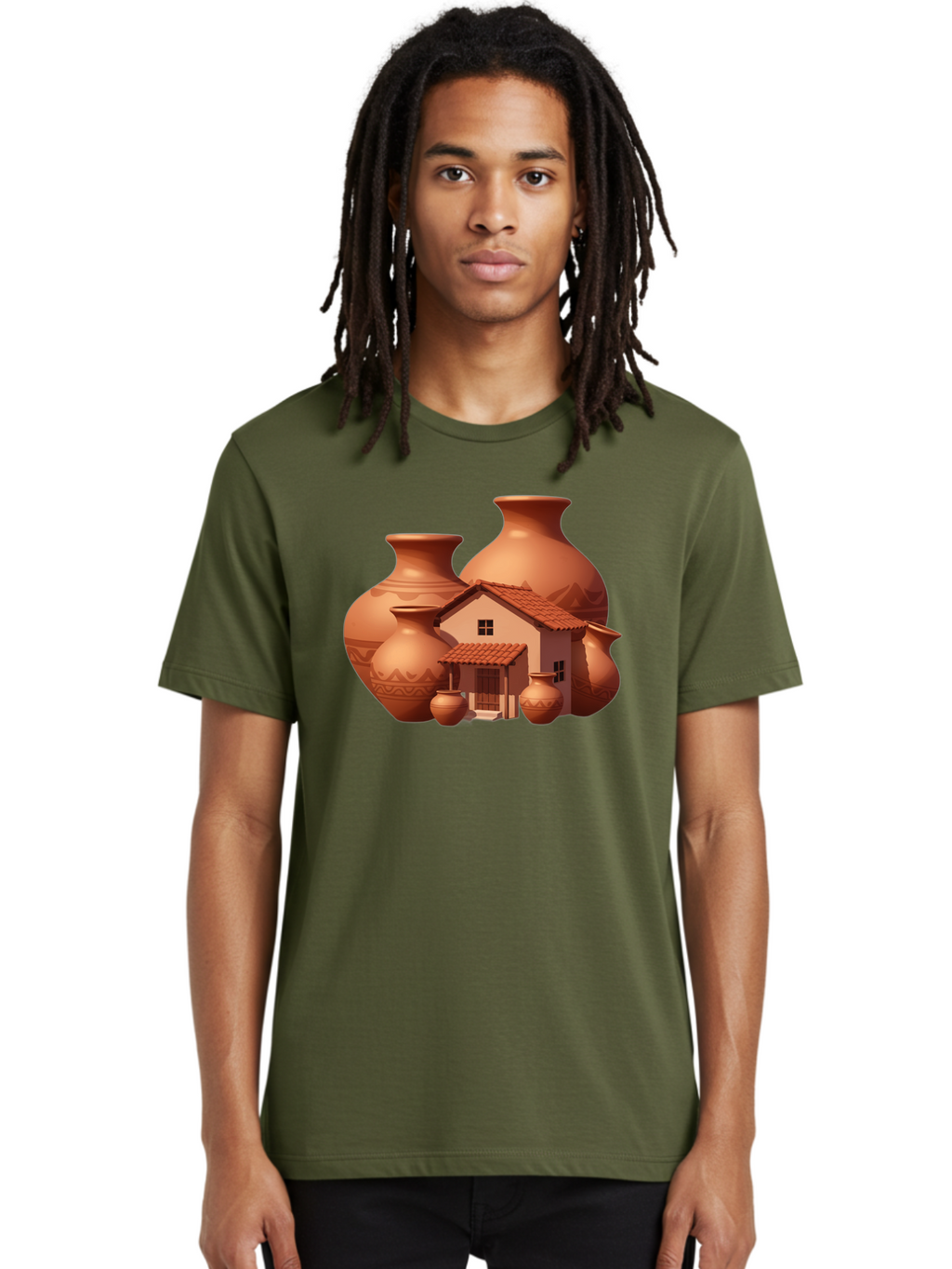 Clay-House-And-Pots Men'S Graphic Tee, 100% Cotton, Comfortable Casual Summer Wear, Machine Washable, Vintage Camera, Old Camera, Antique Camera, Black Camera, Classic Photography, Photography Equipment, Nostalgic Device, Film Camera, Bag300