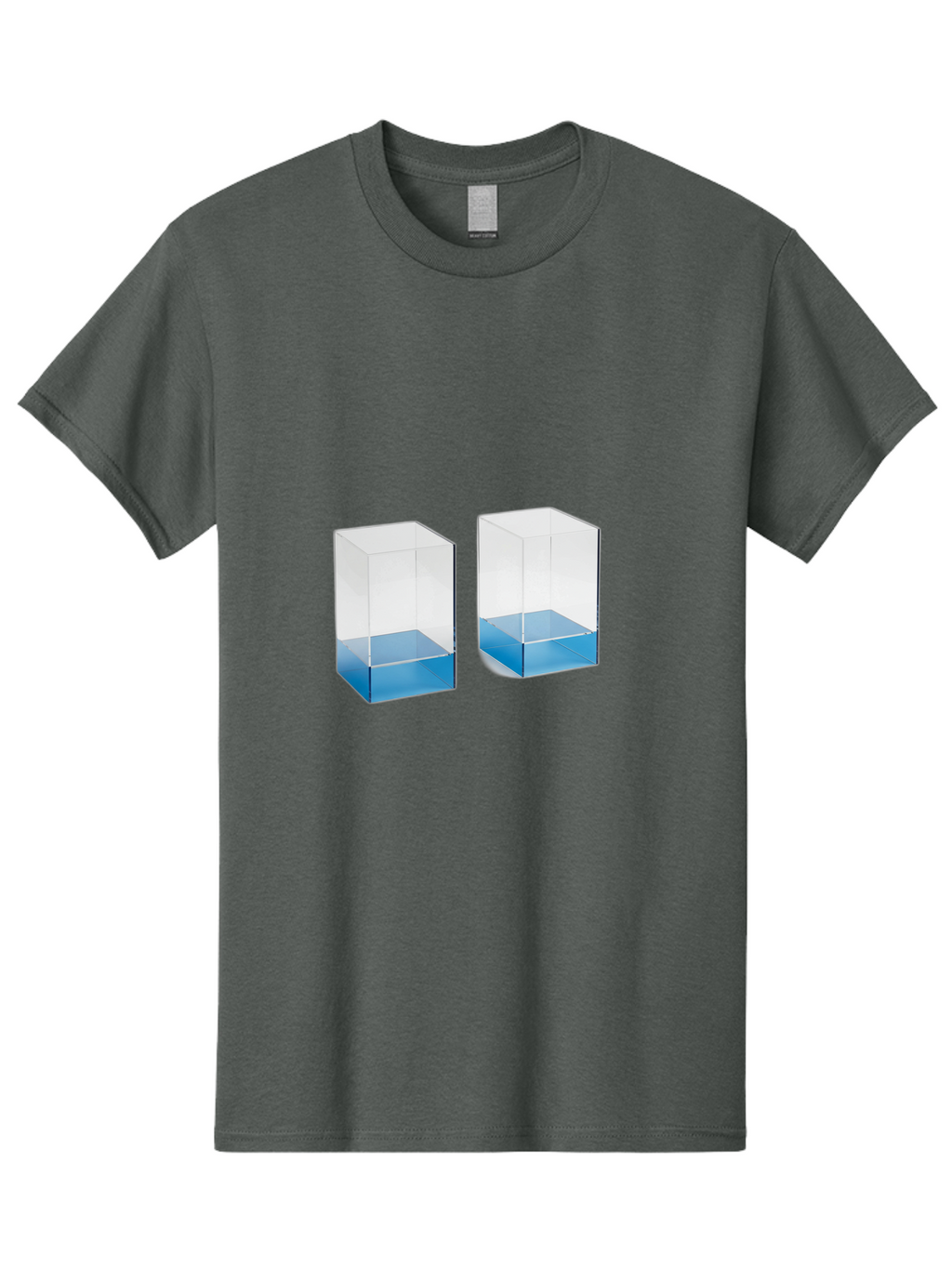 Clear-Boxes-With-Blue-Liquid Men'S Graphic Tee, 100% Cotton, Comfortable Casual Summer Wear, Machine Washable, Vintage Camera, Old Camera, Antique Camera, Black Camera, Classic Photography, Photography Equipment, Nostalgic Device, Film Camera, Bag302