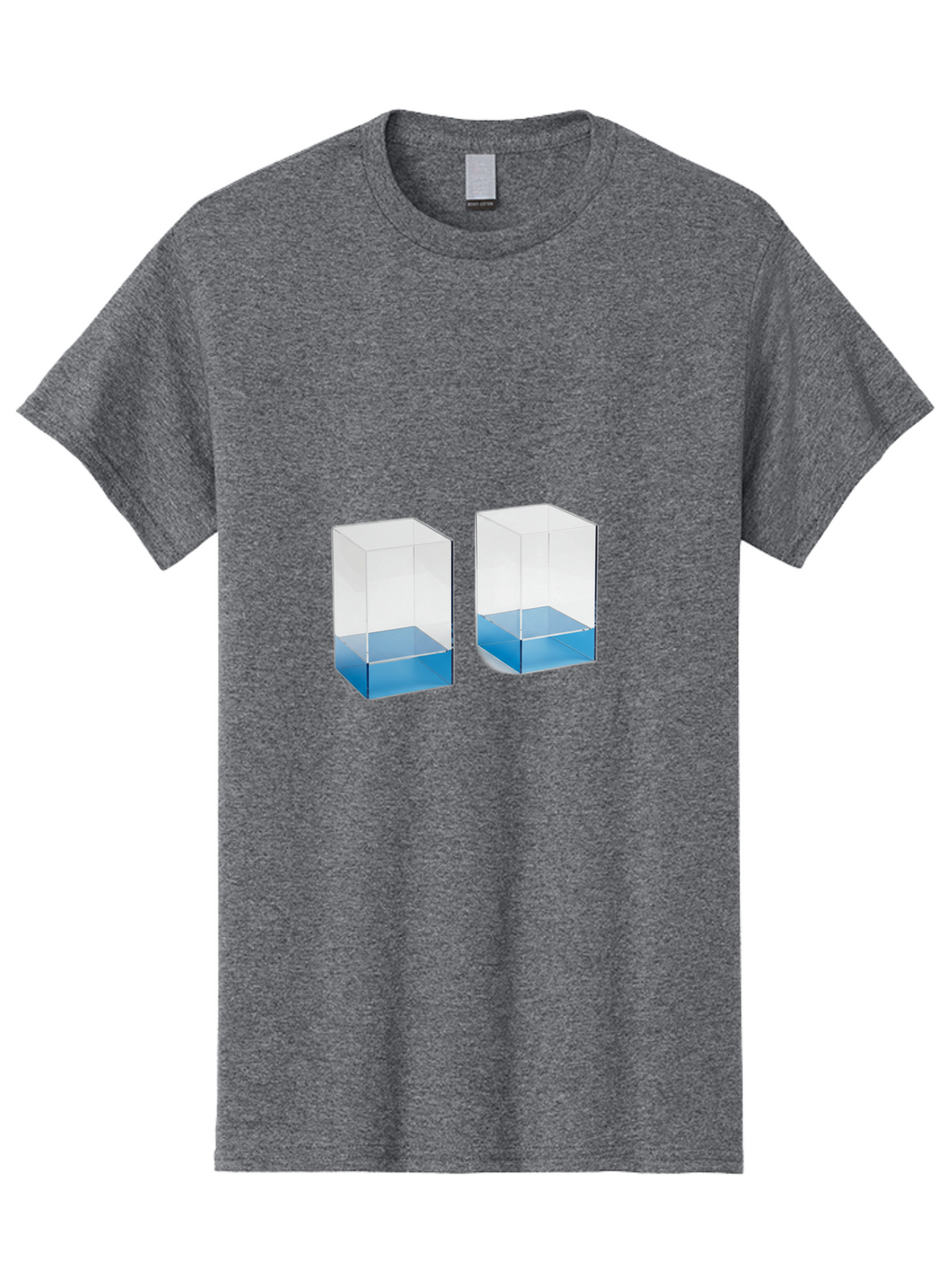 Clear-Boxes-With-Blue-Liquid Men'S Graphic Tee, 100% Cotton, Comfortable Casual Summer Wear, Machine Washable, Vintage Camera, Old Camera, Antique Camera, Black Camera, Classic Photography, Photography Equipment, Nostalgic Device, Film Camera, Bag302