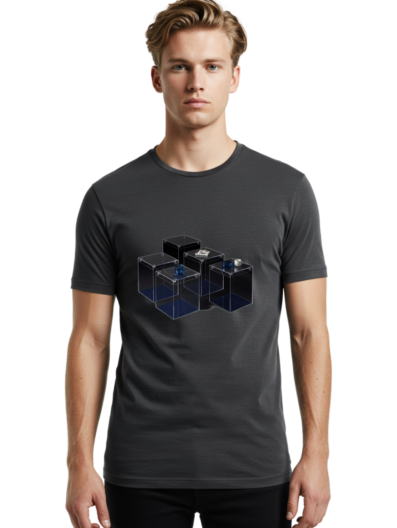 Clear-Plastic-Boxes Men'S Graphic Tee, 100% Cotton, Comfortable Casual Summer Wear, Machine Washable, Vintage Camera, Old Camera, Antique Camera, Black Camera, Classic Photography, Photography Equipment, Nostalgic Device, Film Camera, Bag304