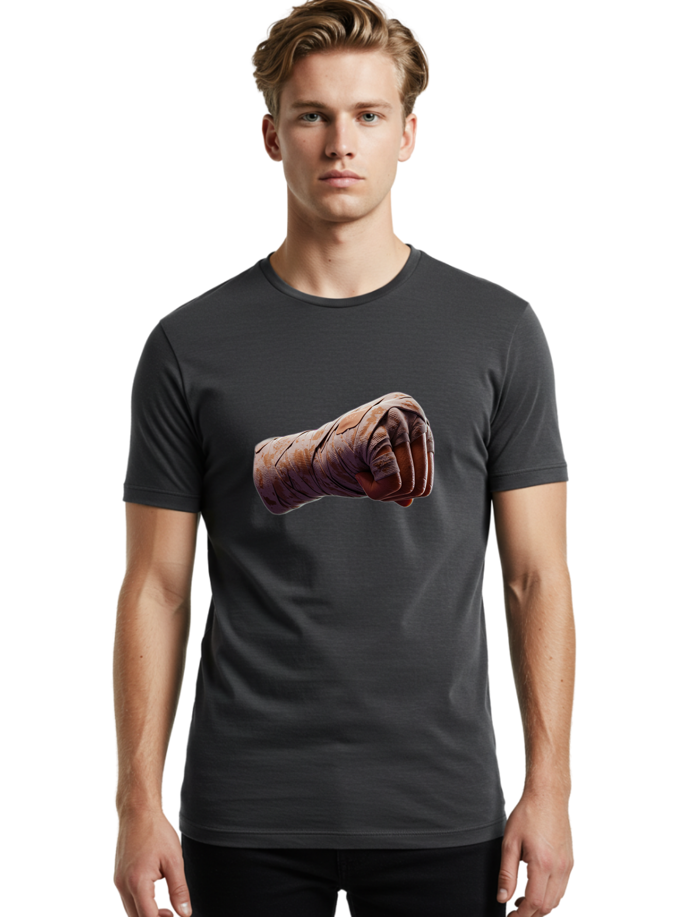 Clenched-Fist Men'S Graphic Tee, 100% Cotton, Comfortable Casual Summer Wear, Machine Washable, Vintage Camera, Old Camera, Antique Camera, Black Camera, Classic Photography, Photography Equipment, Nostalgic Device, Film Camera, Camera Art Bag306
