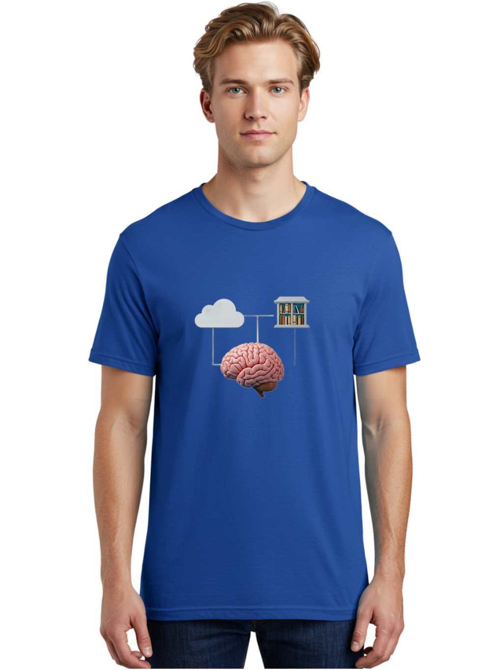 Cloud-Library-Brain Men'S Graphic Tee, 100% Cotton, Comfortable Casual Summer Wear, Machine Washable, Vintage Camera, Old Camera, Antique Camera, Black Camera, Classic Photography, Photography Equipment, Nostalgic Device, Film Camera, Bag308