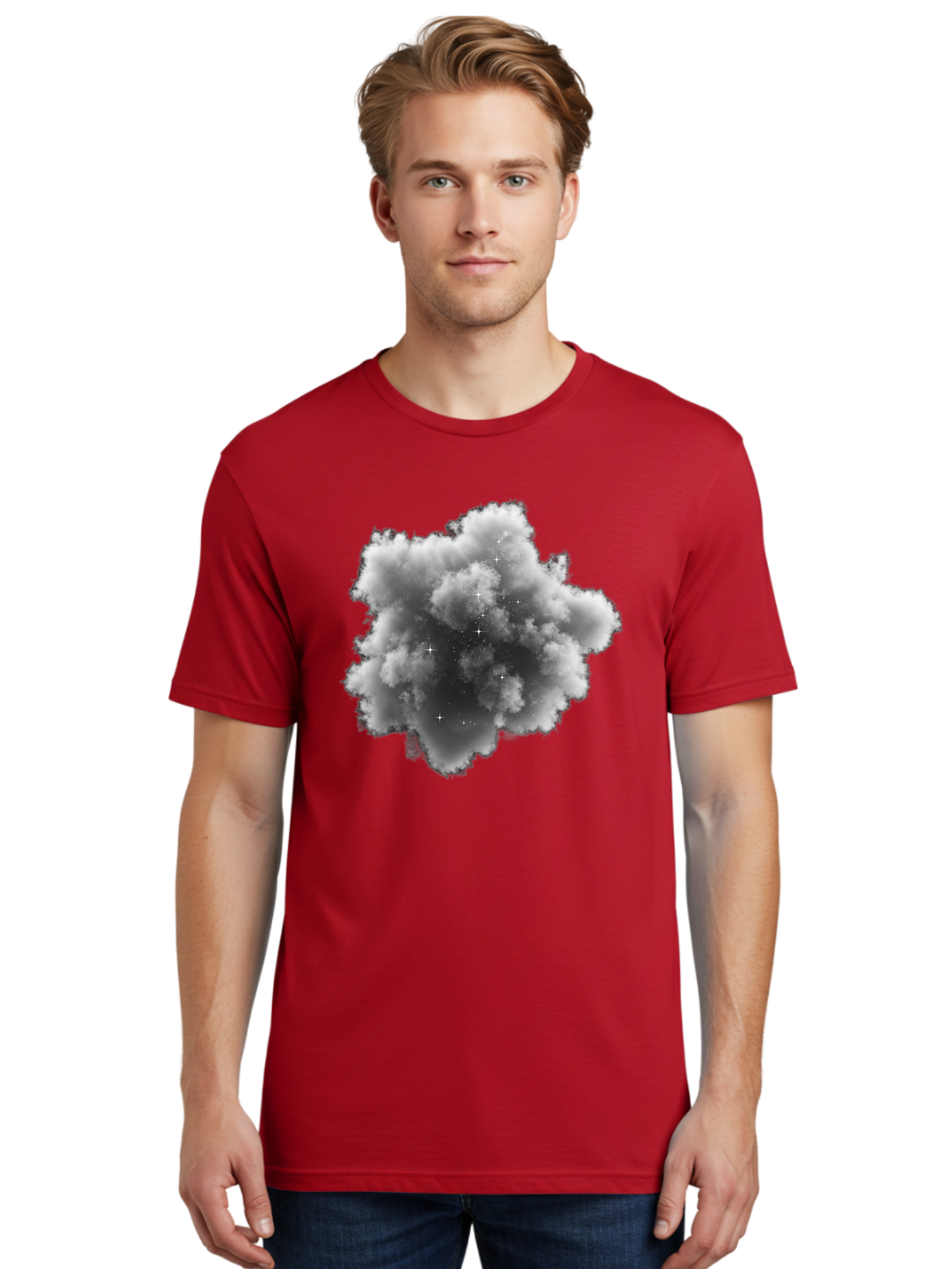Cloud-With-Stars Men'S Graphic Tee, 100% Cotton, Comfortable Casual Summer Wear, Machine Washable, Vintage Camera, Old Camera, Antique Camera, Black Camera, Classic Photography, Photography Equipment, Nostalgic Device, Film Camera, Camera Art Bag309