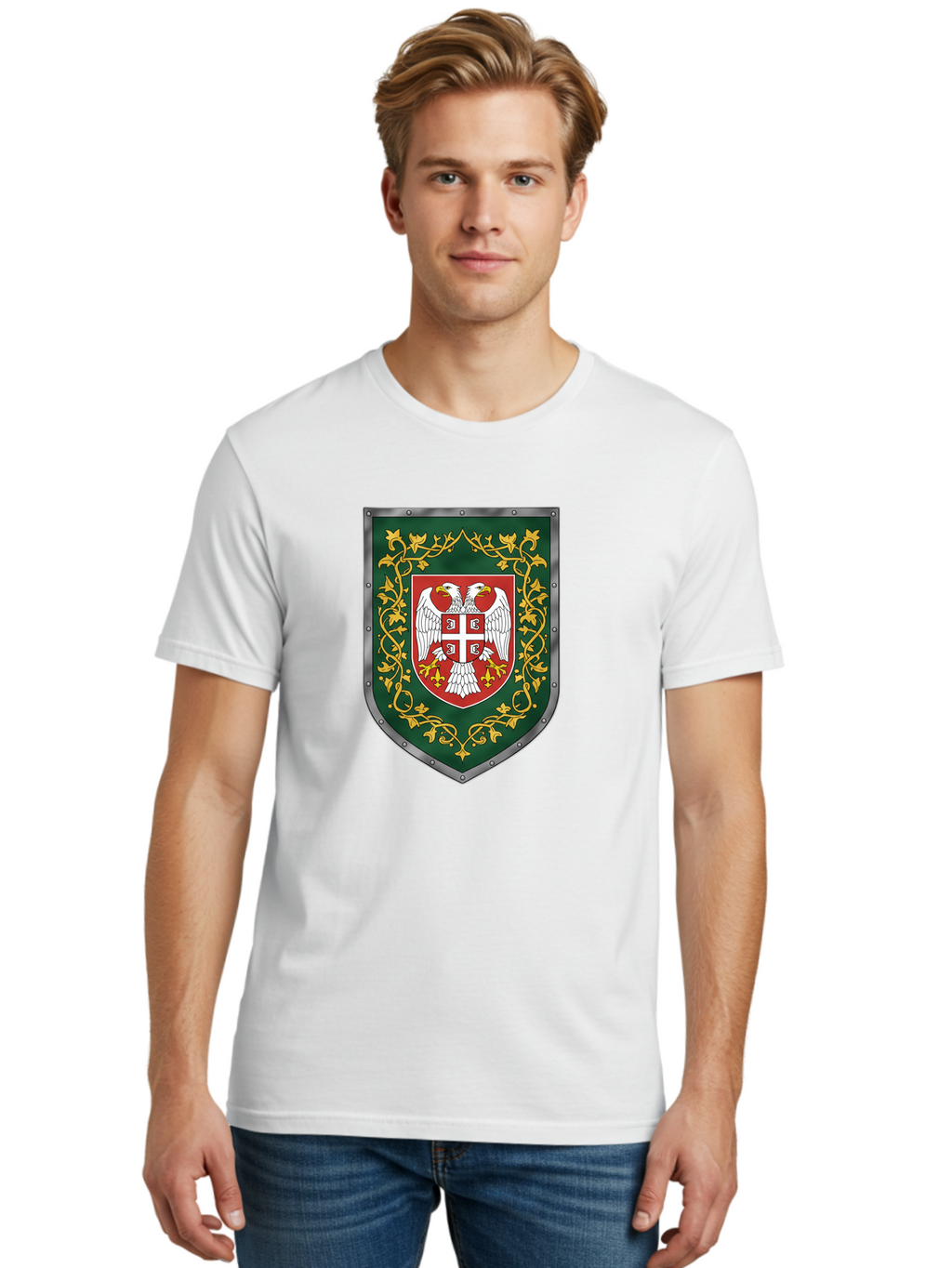 Coat-Of-Arms-Shield Men'S Graphic Tee, 100% Cotton, Comfortable Casual Summer Wear, Machine Washable, Vintage Camera, Old Camera, Antique Camera, Black Camera, Classic Photography, Photography Equipment, Nostalgic Device, Film Camera, Bag311