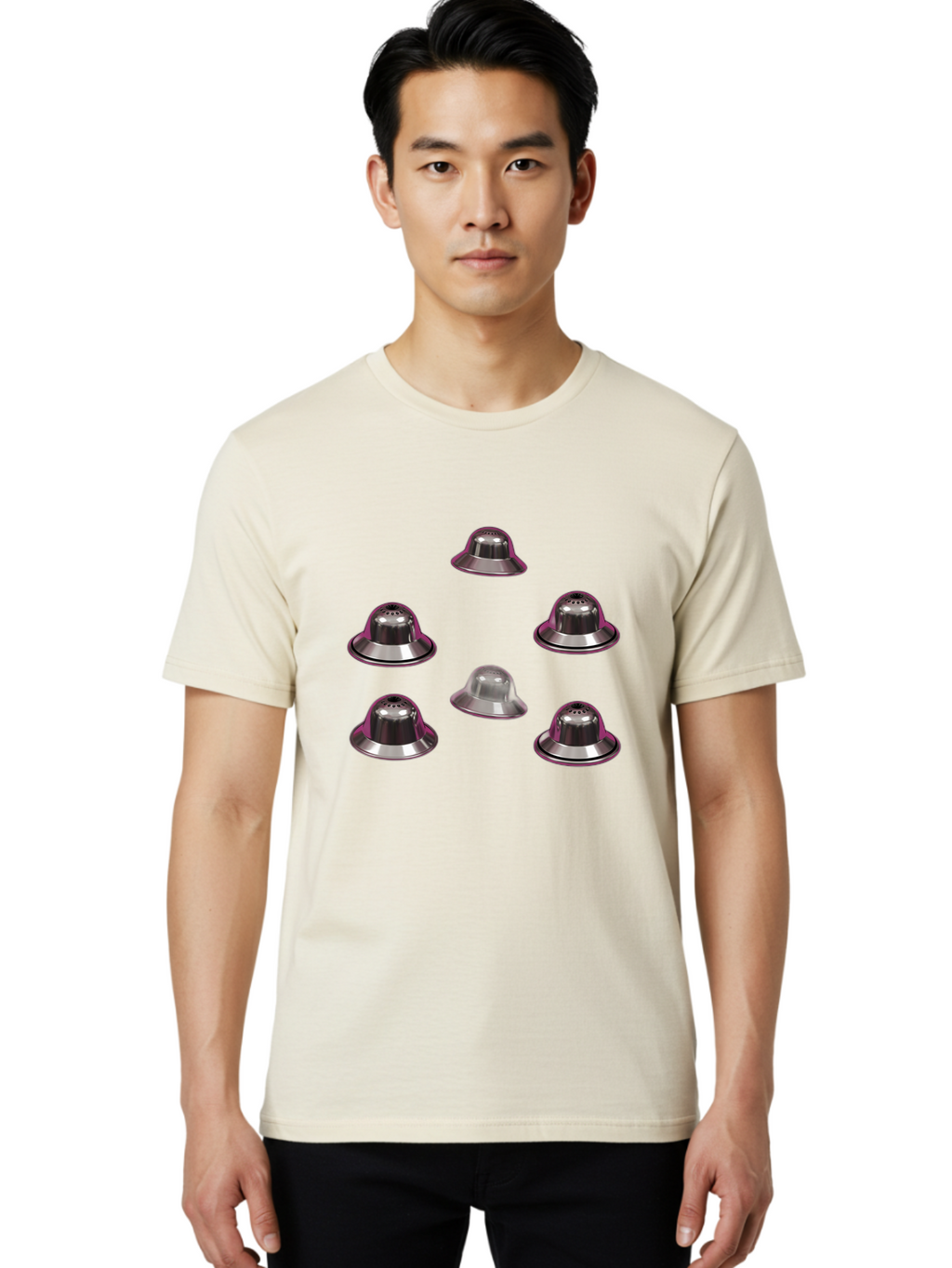 Coffee-Capsules Men'S Graphic Tee, 100% Cotton, Comfortable Casual Summer Wear, Machine Washable, Vintage Camera, Old Camera, Antique Camera, Black Camera, Classic Photography, Photography Equipment, Nostalgic Device, Film Camera, Camera Art Bag317