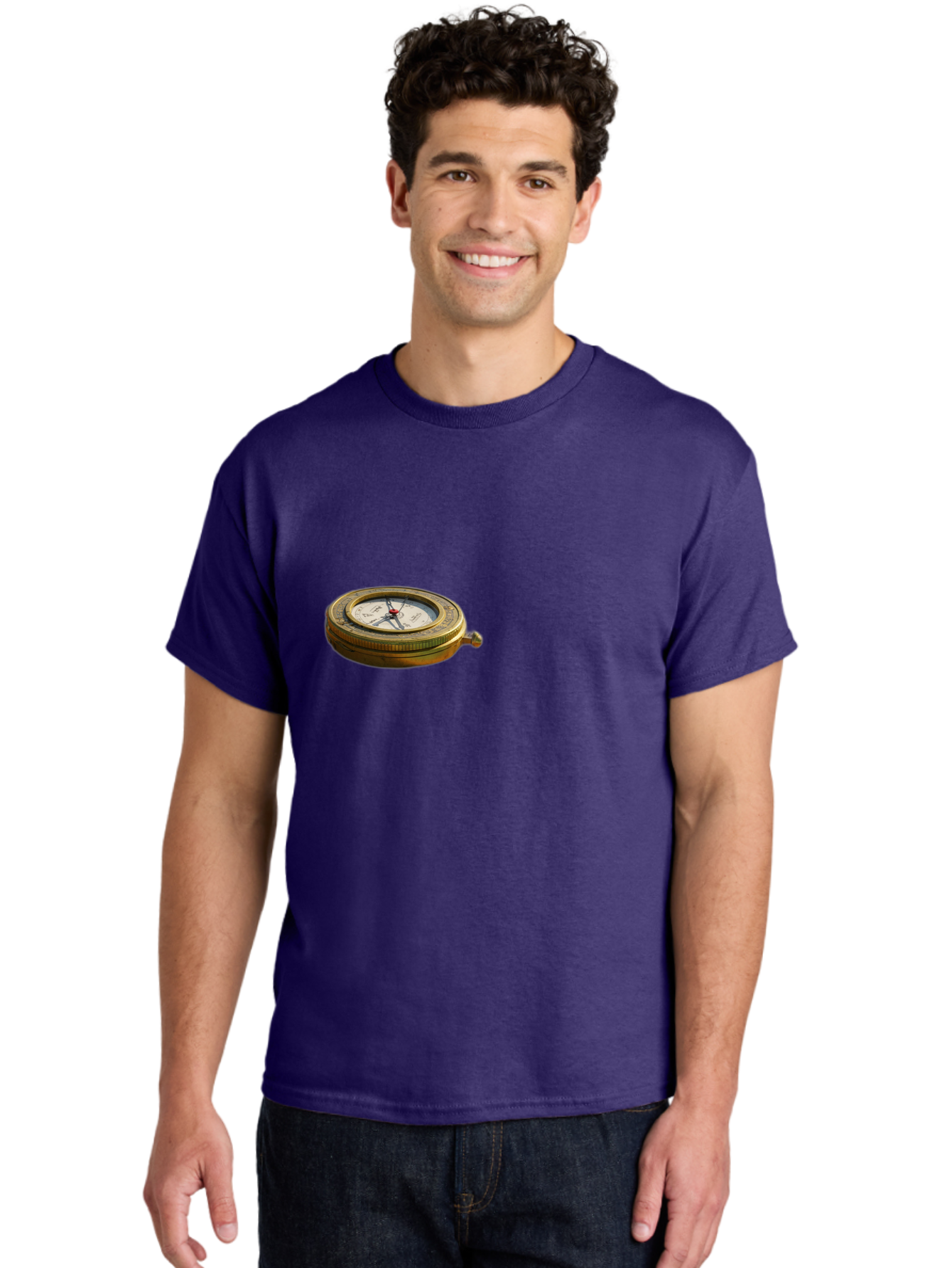 Compass Men'S Graphic Tee, 100% Cotton, Comfortable Casual Summer Wear, Machine Washable, Vintage Camera, Old Camera, Antique Camera, Black Camera, Classic Photography, Photography Equipment, Nostalgic Device, Film Camera, Camera Art Bag329