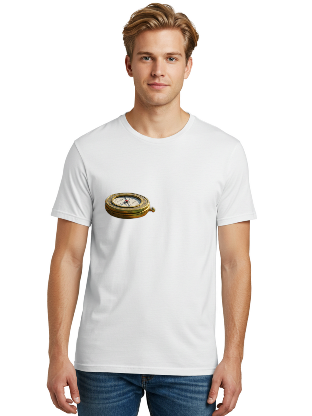 Compass Men'S Graphic Tee, 100% Cotton, Comfortable Casual Summer Wear, Machine Washable, Vintage Camera, Old Camera, Antique Camera, Black Camera, Classic Photography, Photography Equipment, Nostalgic Device, Film Camera, Camera Art Bag329