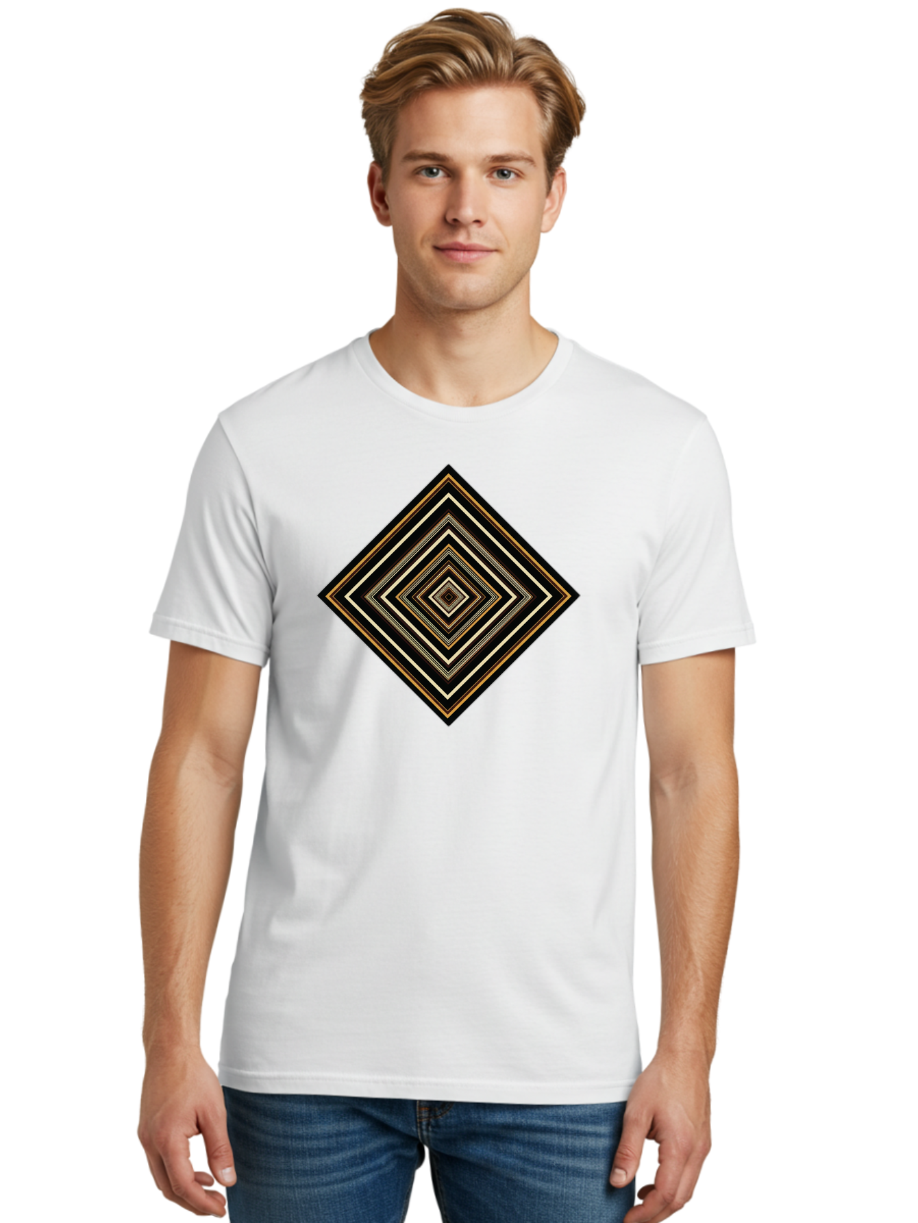 Concentric-Diamonds Men'S Graphic Tee, 100% Cotton, Comfortable Casual Summer Wear, Machine Washable, Vintage Camera, Old Camera, Antique Camera, Black Camera, Classic Photography, Photography Equipment, Nostalgic Device, Film Camera, Bag330