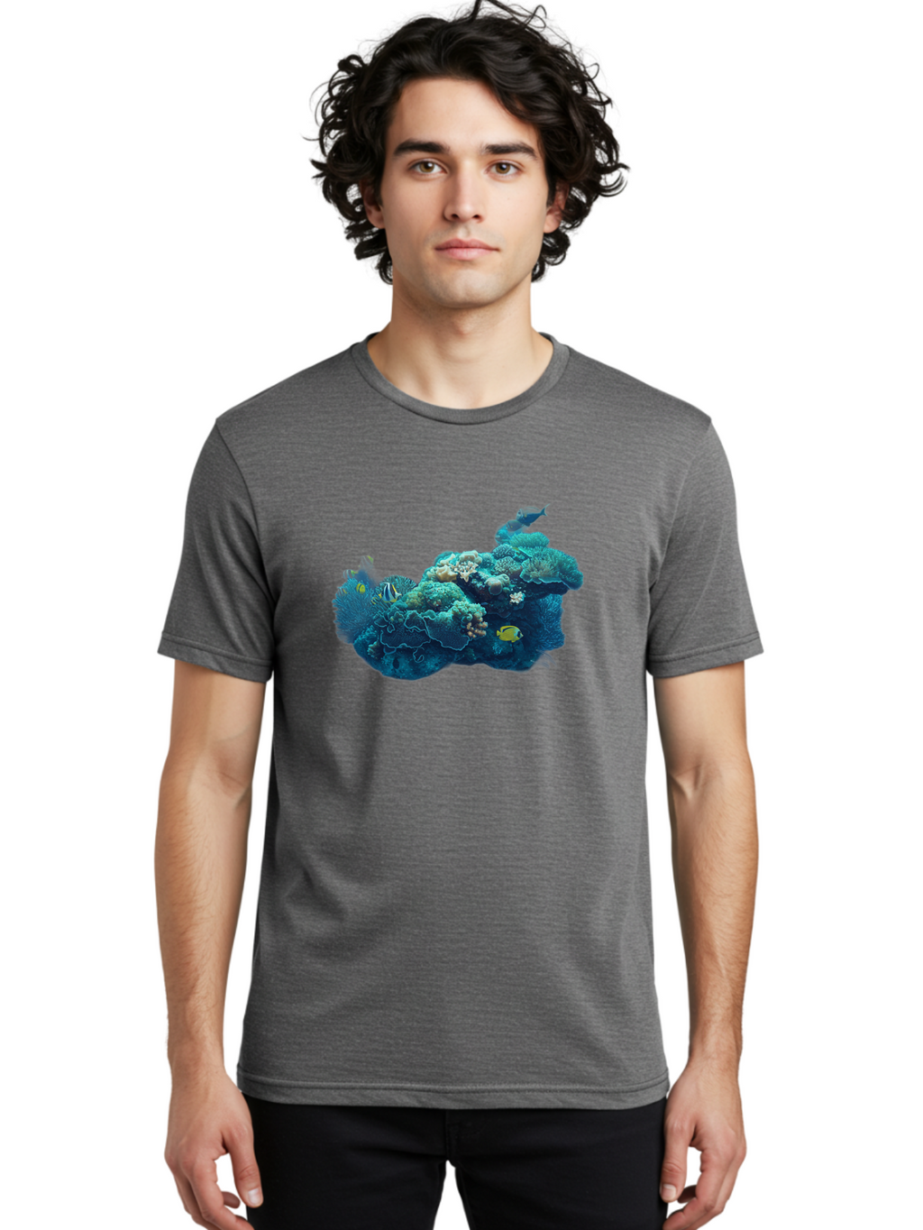 Coral-Reef-1 Men'S Graphic Tee, 100% Cotton, Comfortable Casual Summer Wear, Machine Washable, Vintage Camera, Old Camera, Antique Camera, Black Camera, Classic Photography, Photography Equipment, Nostalgic Device, Film Camera, Camera Art Bag334