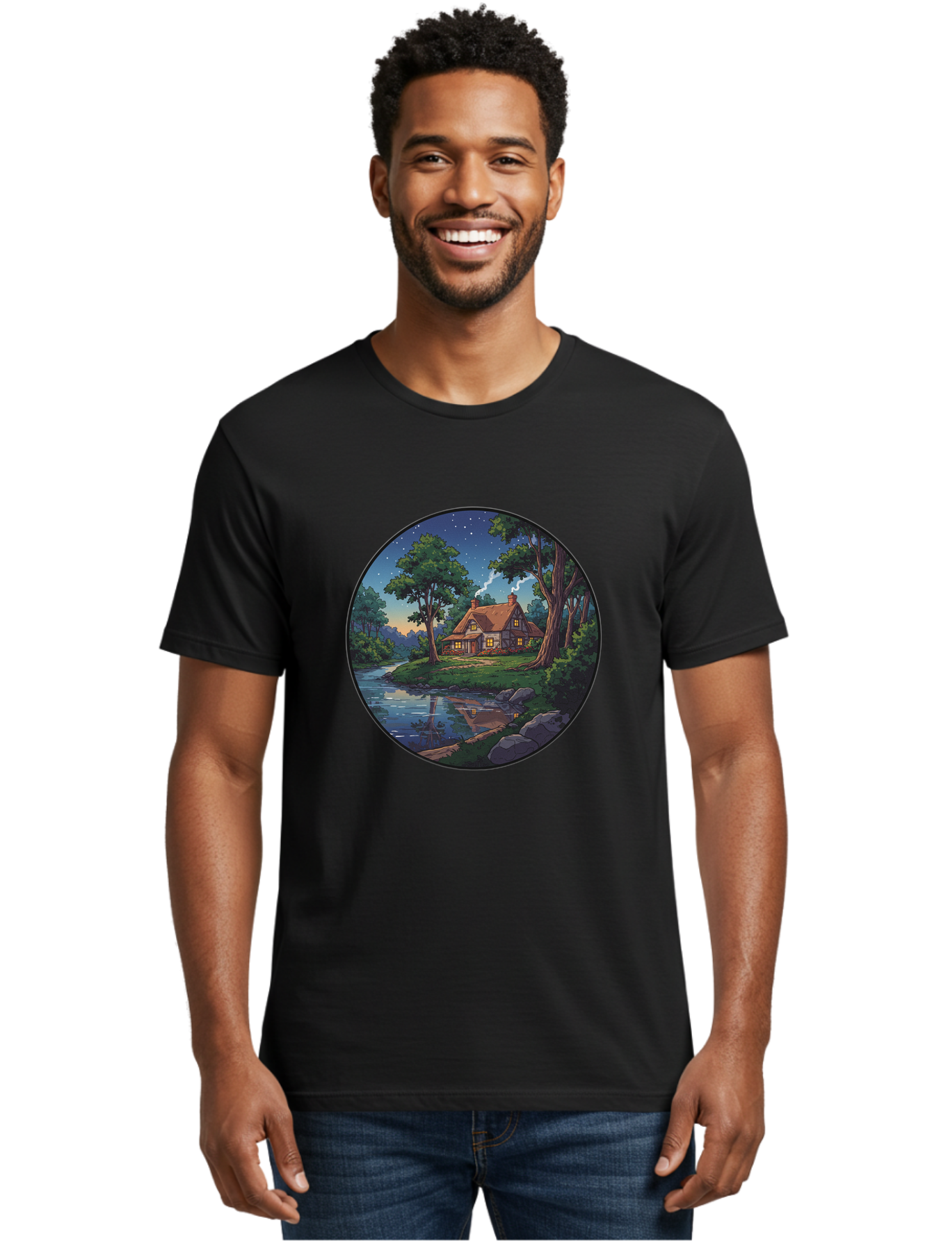 Cottage-By-The-River Men'S Graphic Tee, 100% Cotton, Comfortable Casual Summer Wear, Machine Washable, Vintage Camera, Old Camera, Antique Camera, Black Camera, Classic Photography, Photography Equipment, Nostalgic Device, Film Camera, Bag342