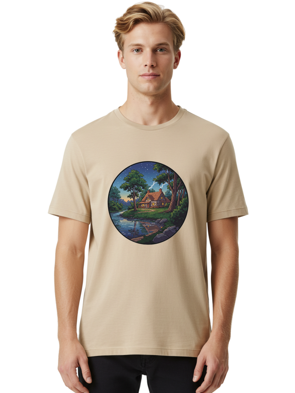 Cottage-By-The-River Men'S Graphic Tee, 100% Cotton, Comfortable Casual Summer Wear, Machine Washable, Vintage Camera, Old Camera, Antique Camera, Black Camera, Classic Photography, Photography Equipment, Nostalgic Device, Film Camera, Bag342