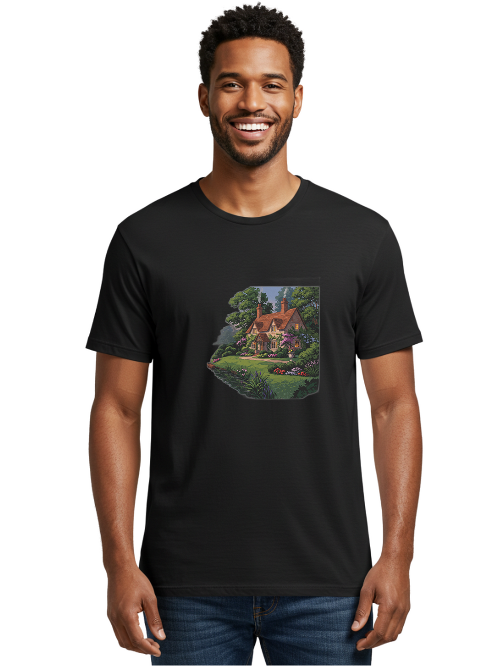 Cottage-Garden-Paradise Men'S Graphic Tee, 100% Cotton, Comfortable Casual Summer Wear, Machine Washable, Vintage Camera, Old Camera, Antique Camera, Black Camera, Classic Photography, Photography Equipment, Nostalgic Device, Film Camera, Bag344