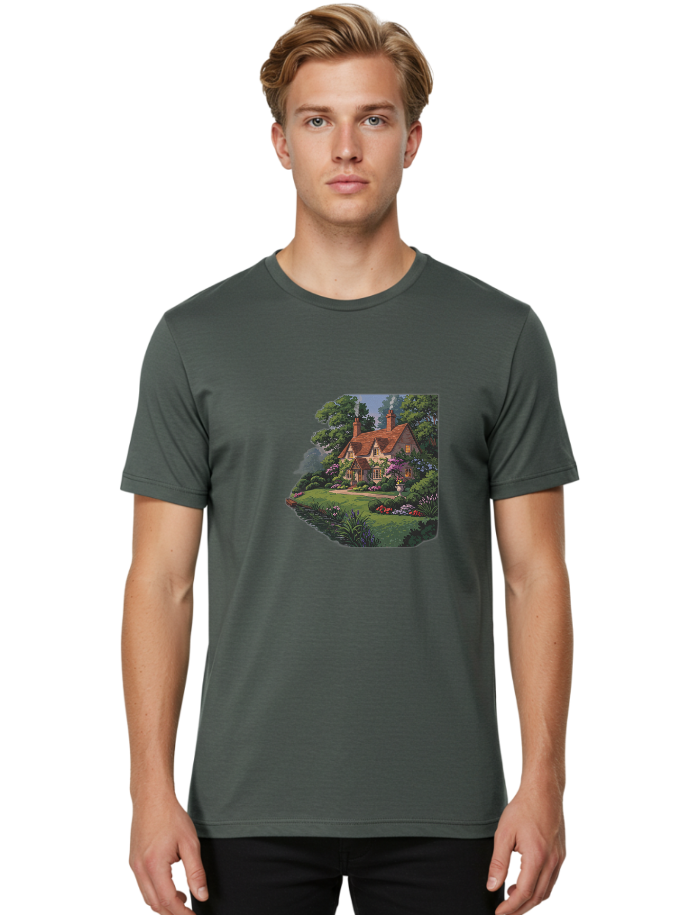 Cottage-Garden-Paradise Men'S Graphic Tee, 100% Cotton, Comfortable Casual Summer Wear, Machine Washable, Vintage Camera, Old Camera, Antique Camera, Black Camera, Classic Photography, Photography Equipment, Nostalgic Device, Film Camera, Bag344