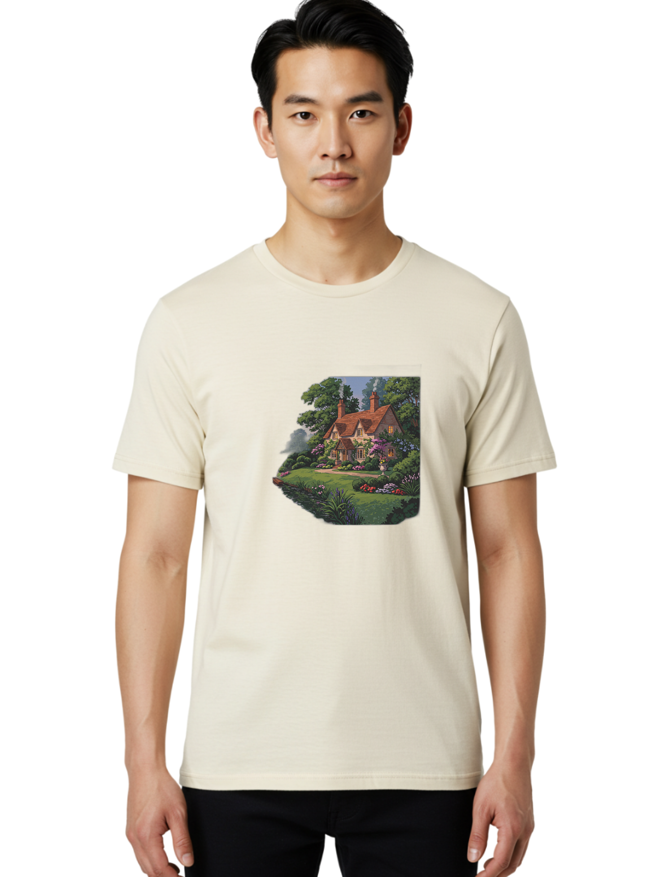 Cottage-Garden-Paradise Men'S Graphic Tee, 100% Cotton, Comfortable Casual Summer Wear, Machine Washable, Vintage Camera, Old Camera, Antique Camera, Black Camera, Classic Photography, Photography Equipment, Nostalgic Device, Film Camera, Bag344