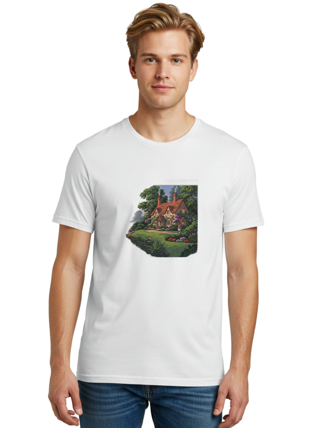 Cottage-Garden-Paradise Men'S Graphic Tee, 100% Cotton, Comfortable Casual Summer Wear, Machine Washable, Vintage Camera, Old Camera, Antique Camera, Black Camera, Classic Photography, Photography Equipment, Nostalgic Device, Film Camera, Bag344