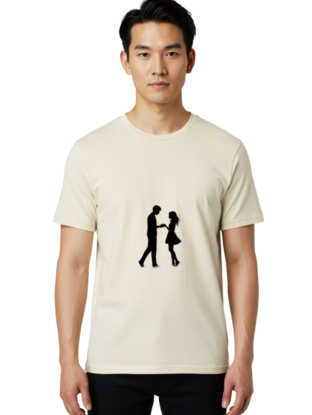 Couple-Dancing Men'S Graphic Tee, 100% Cotton, Comfortable Casual Summer Wear, Machine Washable, Vintage Camera, Old Camera, Antique Camera, Black Camera, Classic Photography, Photography Equipment, Nostalgic Device, Film Camera, Camera Art Bag346