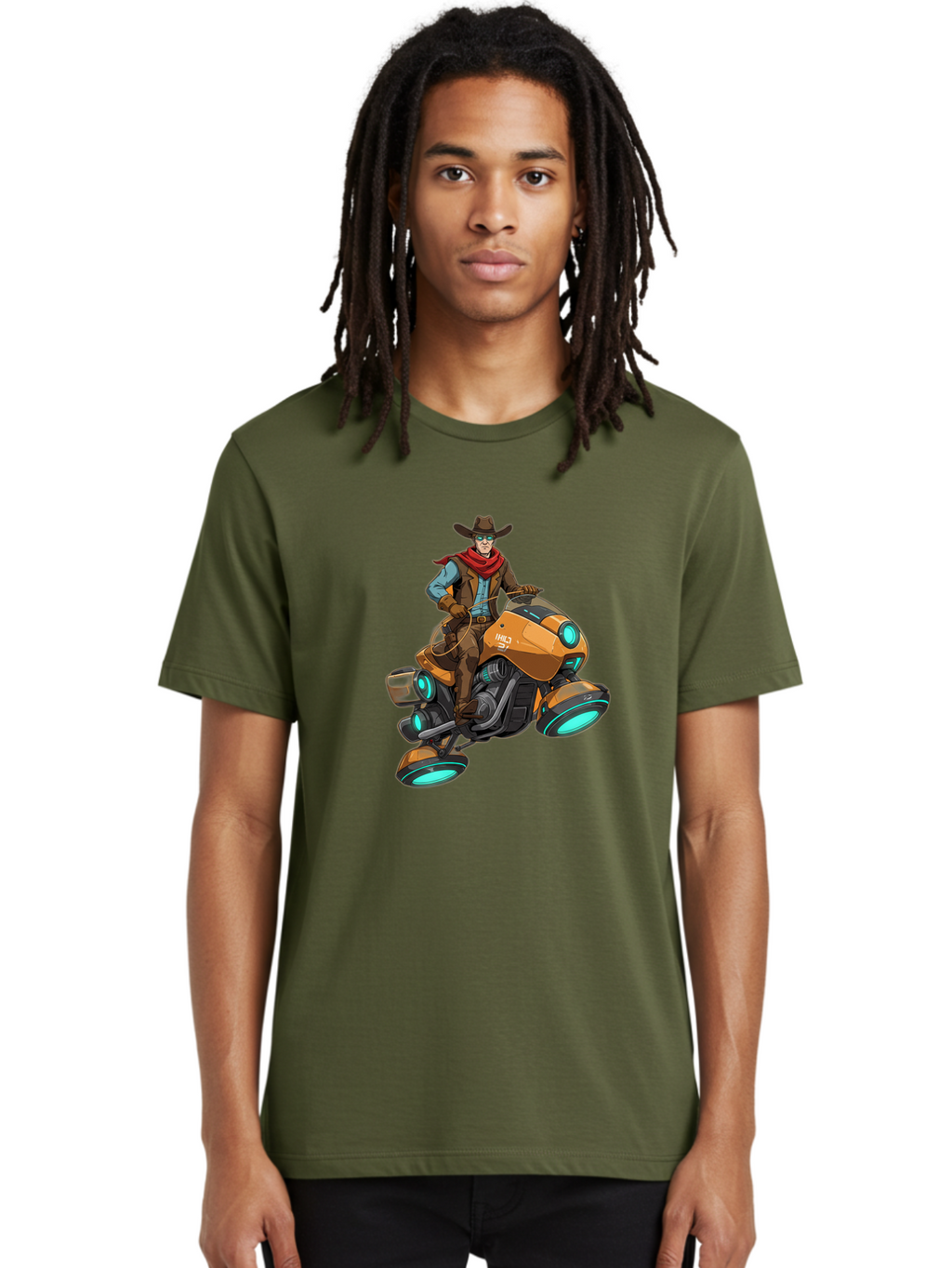 Cowboy-On-Hovercycle Men'S Graphic Tee, 100% Cotton, Comfortable Casual Summer Wear, Machine Washable, Vintage Camera, Old Camera, Antique Camera, Black Camera, Classic Photography, Photography Equipment, Nostalgic Device, Film Camera, Bag348