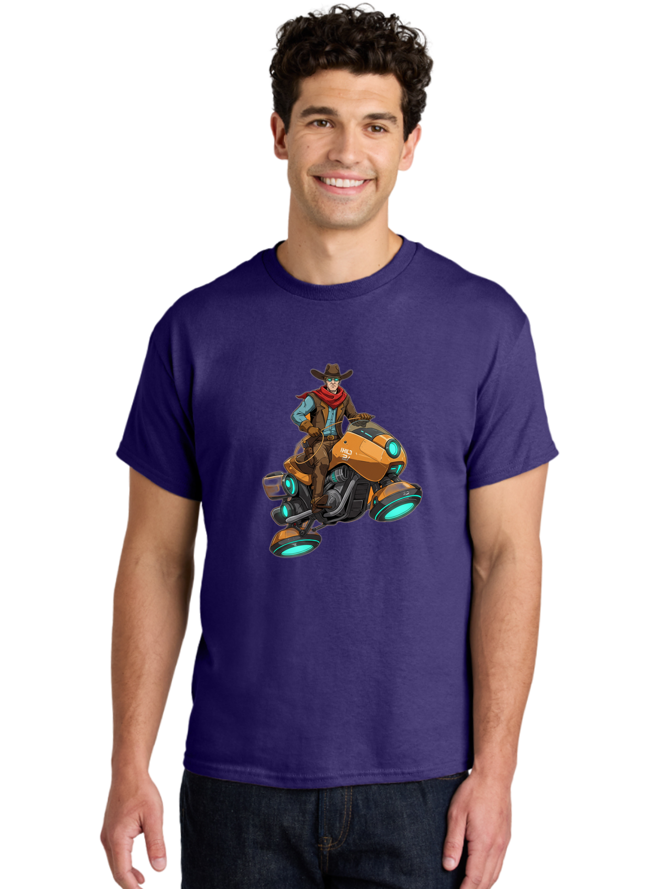 Cowboy-On-Hovercycle Men'S Graphic Tee, 100% Cotton, Comfortable Casual Summer Wear, Machine Washable, Vintage Camera, Old Camera, Antique Camera, Black Camera, Classic Photography, Photography Equipment, Nostalgic Device, Film Camera, Bag348
