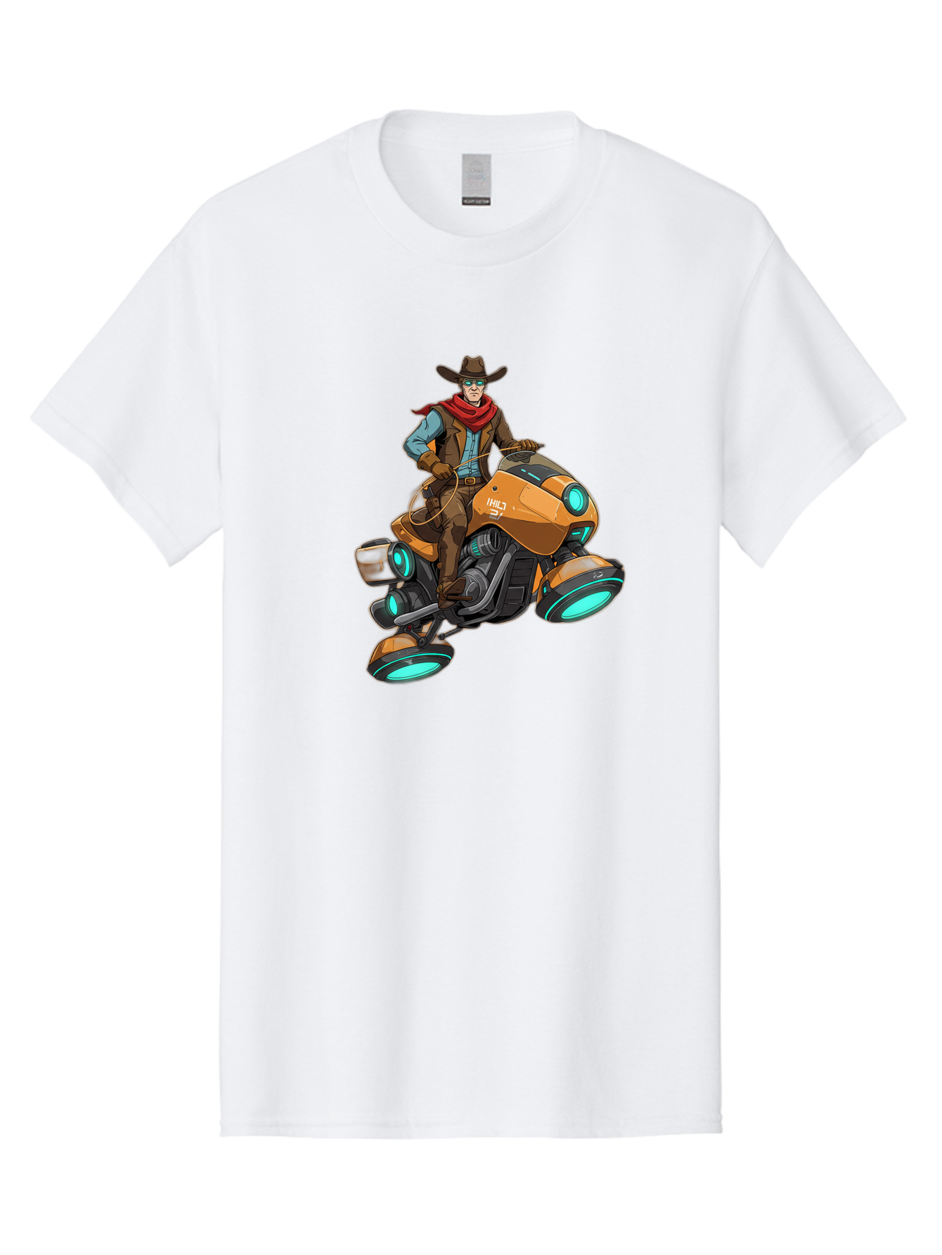 Cowboy-On-Hovercycle Men'S Graphic Tee, 100% Cotton, Comfortable Casual Summer Wear, Machine Washable, Vintage Camera, Old Camera, Antique Camera, Black Camera, Classic Photography, Photography Equipment, Nostalgic Device, Film Camera, Bag348
