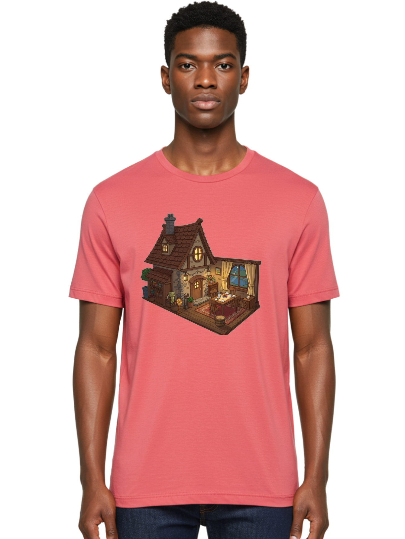 Cozy-Cottage-1 Men'S Graphic Tee, 100% Cotton, Comfortable Casual Summer Wear, Machine Washable, Vintage Camera, Old Camera, Antique Camera, Black Camera, Classic Photography, Photography Equipment, Nostalgic Device, Film Camera, Camera Art Bag350