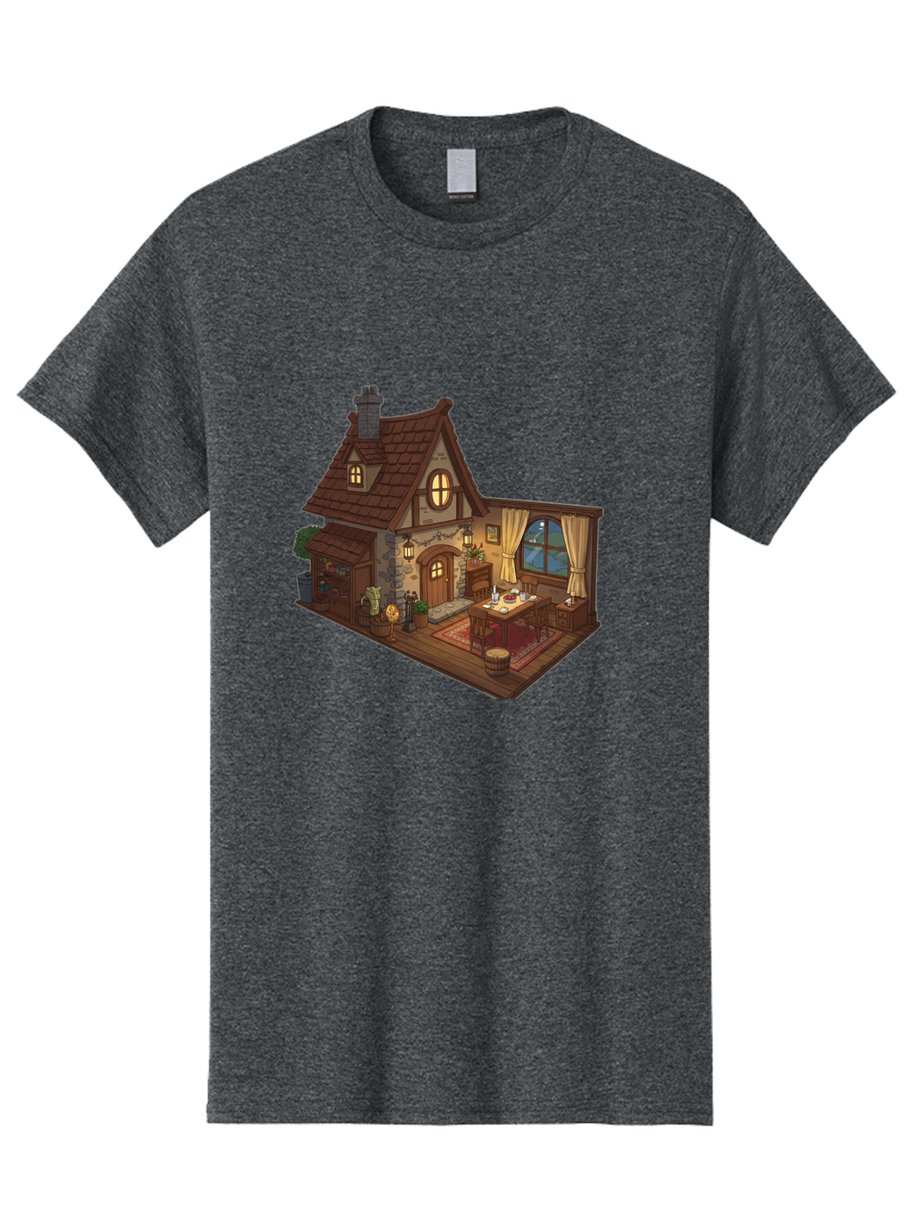 Cozy-Cottage-1 Men'S Graphic Tee, 100% Cotton, Comfortable Casual Summer Wear, Machine Washable, Vintage Camera, Old Camera, Antique Camera, Black Camera, Classic Photography, Photography Equipment, Nostalgic Device, Film Camera, Camera Art Bag350