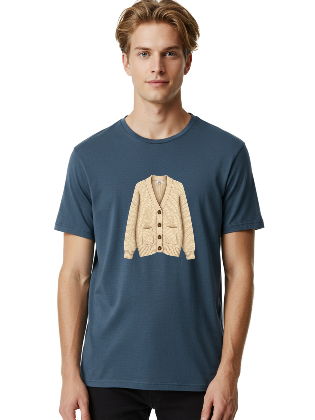 Cream-Cardigan Men'S Graphic Tee, 100% Cotton, Comfortable Casual Summer Wear, Machine Washable, Vintage Camera, Old Camera, Antique Camera, Black Camera, Classic Photography, Photography Equipment, Nostalgic Device, Film Camera, Camera Art Bag357