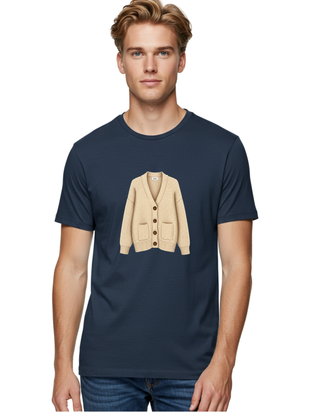 Cream-Cardigan Men'S Graphic Tee, 100% Cotton, Comfortable Casual Summer Wear, Machine Washable, Vintage Camera, Old Camera, Antique Camera, Black Camera, Classic Photography, Photography Equipment, Nostalgic Device, Film Camera, Camera Art Bag357