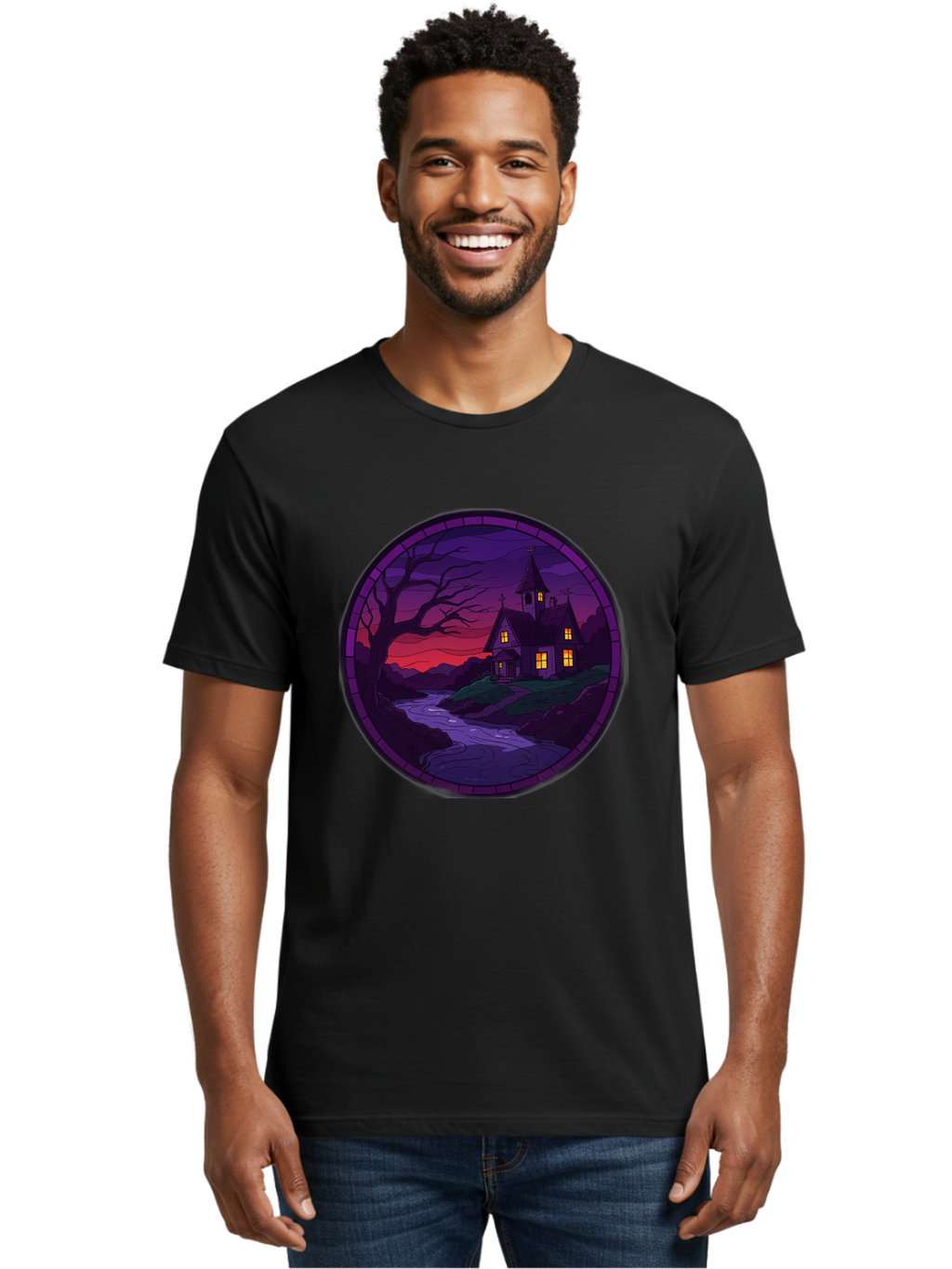 Creepy-Church-By-River Men'S Graphic Tee, 100% Cotton, Comfortable Casual Summer Wear, Machine Washable, Vintage Camera, Old Camera, Antique Camera, Black Camera, Classic Photography, Photography Equipment, Nostalgic Device, Film Camera, Bag358