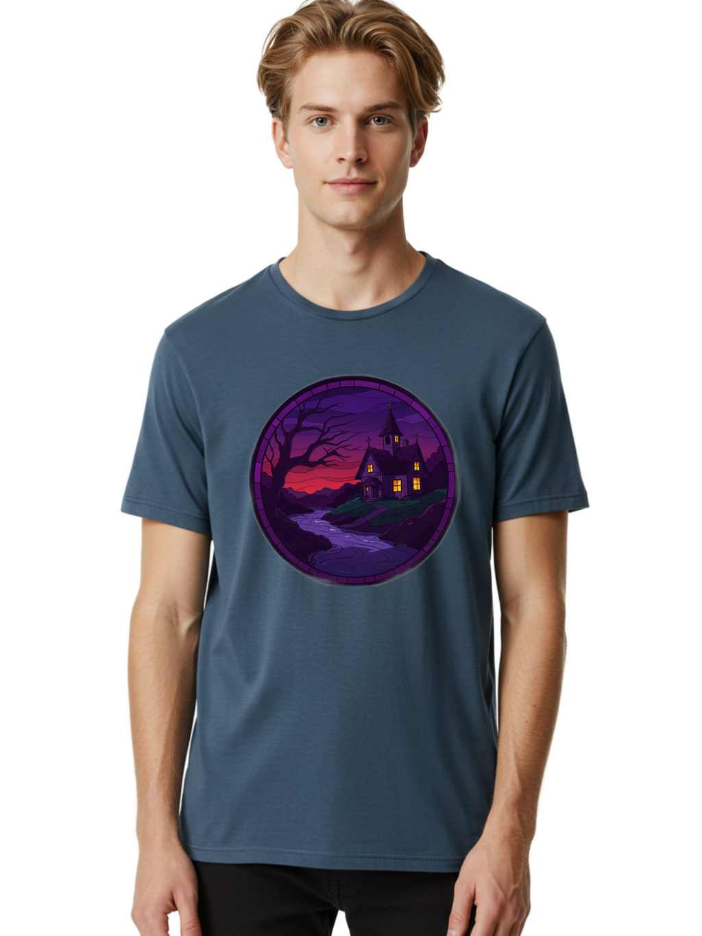 Creepy-Church-By-River Men'S Graphic Tee, 100% Cotton, Comfortable Casual Summer Wear, Machine Washable, Vintage Camera, Old Camera, Antique Camera, Black Camera, Classic Photography, Photography Equipment, Nostalgic Device, Film Camera, Bag358